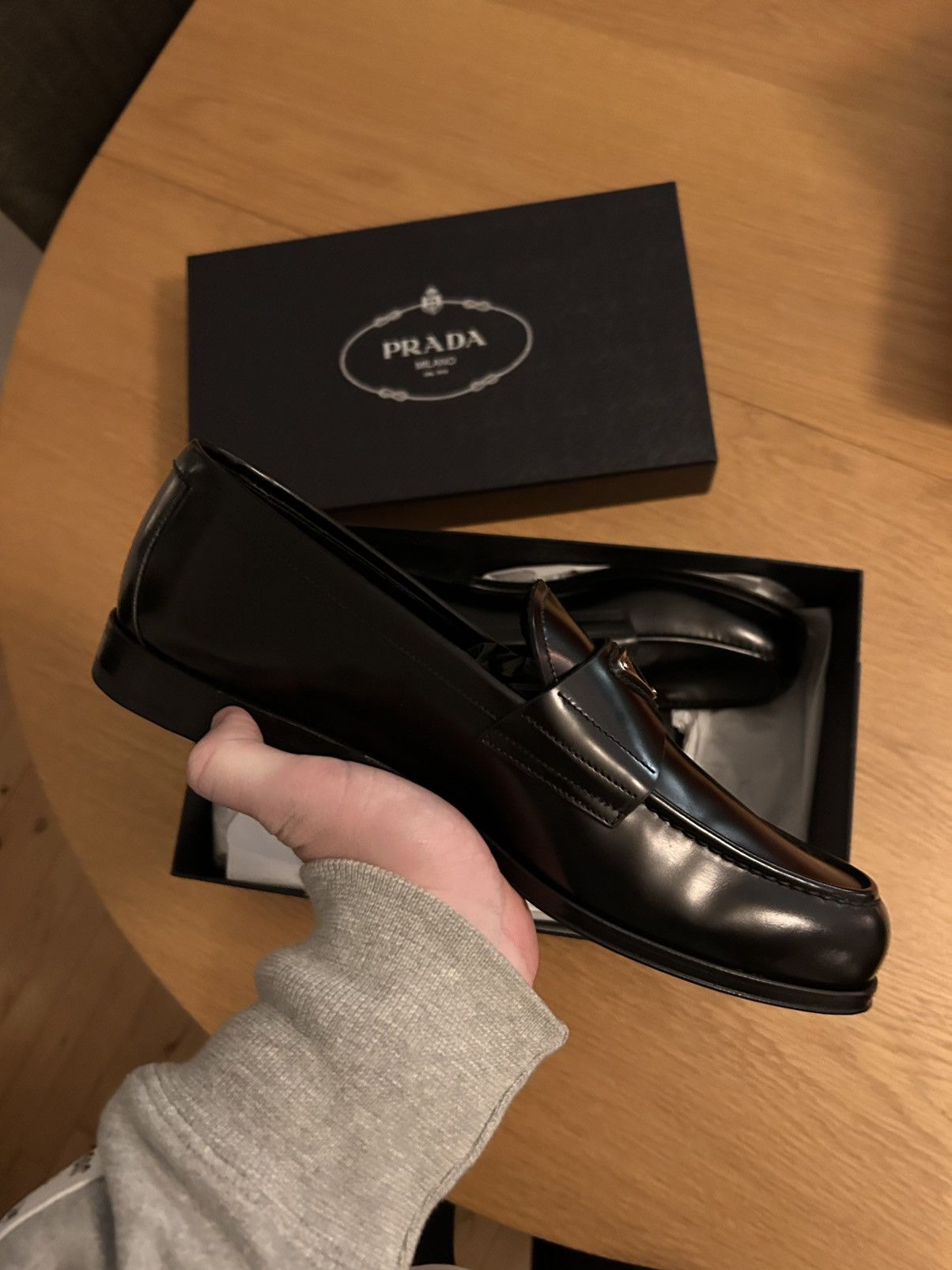 Prada Prada Leather Logo Loafers Size US 10 / EU 43 - 4 Thumbnail
