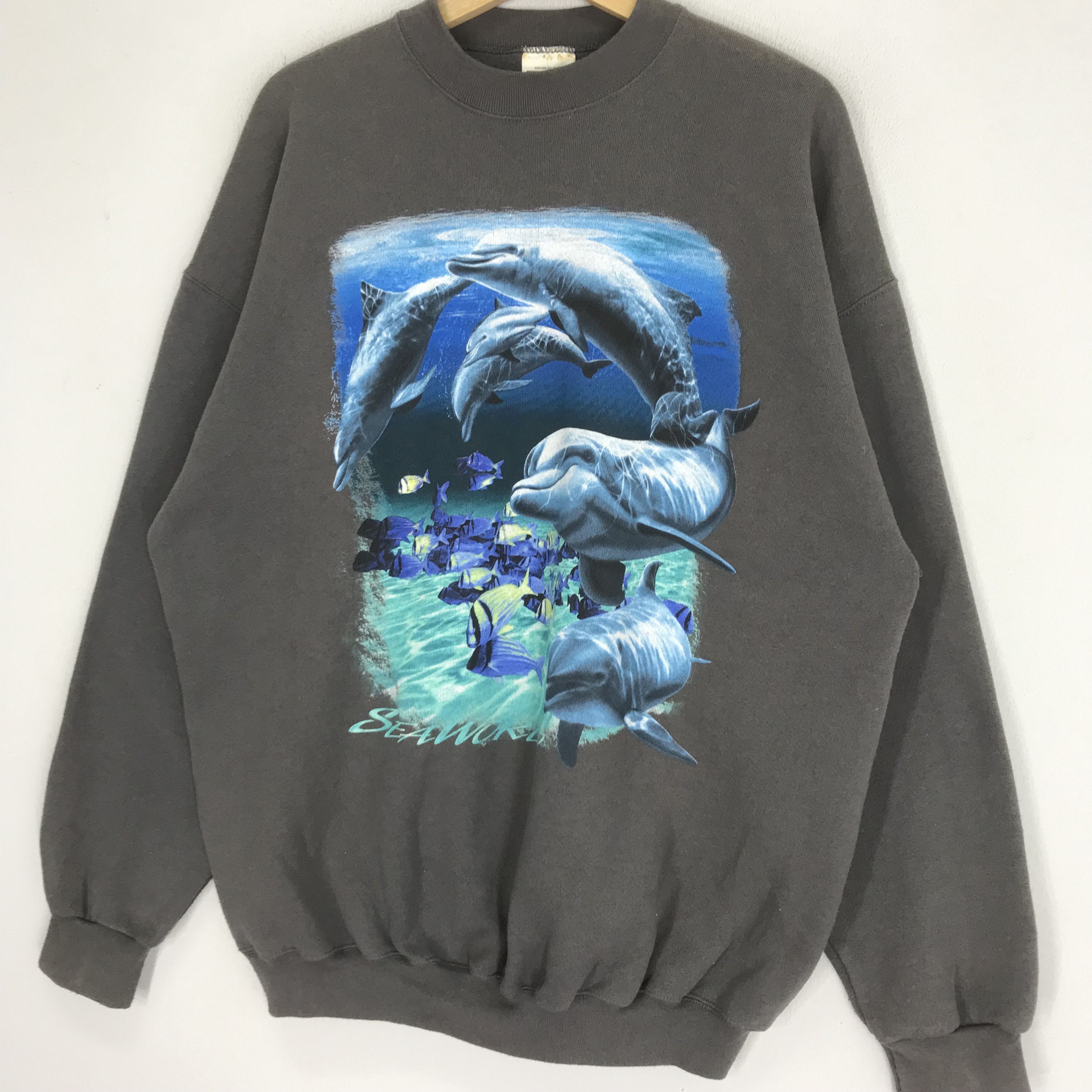 Vintage Vintage 90s Sea World Marine Sweatshirt - 245 Size US XL / EU 56 / 4 - 3 Thumbnail