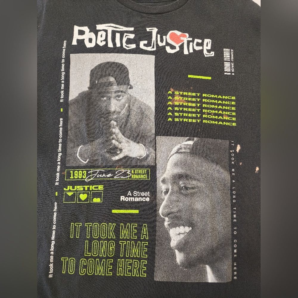Chemistry Chemistry Faded Black "Poetic Justice" Tupac Graphic Shirt Size US M / EU 48-50 / 2 - 4 Thumbnail