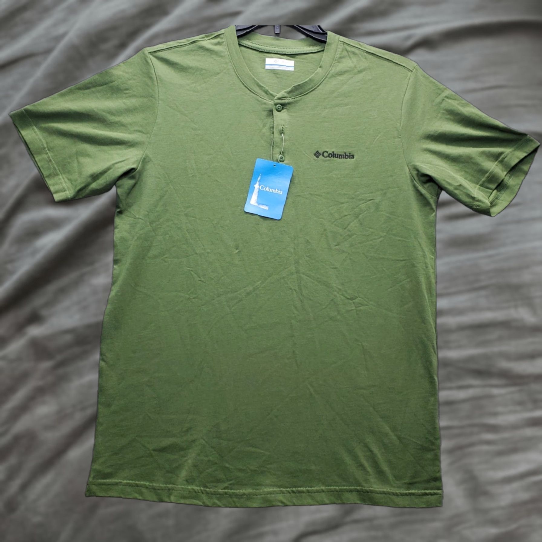 Vintage Columbia Henley Shirt Men S Green Landroamer Short Sleeve Popover Size US S / EU 44-46 / 1 - 1 Thumbnail