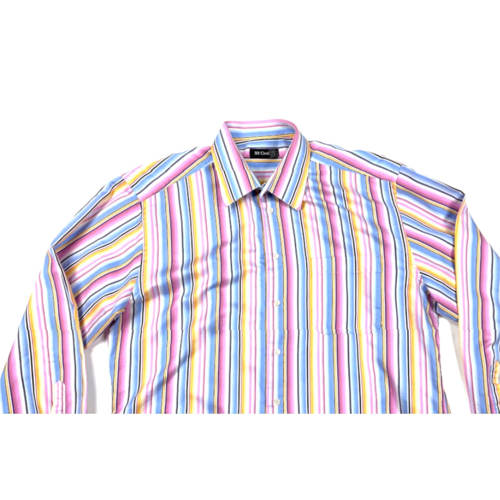 Rainbow St. Croix Multicolor Rainbow Striped Shirt Italy Made Preppy Classic Ivy XL Size US XL / EU 56 / 4 - 4 Thumbnail