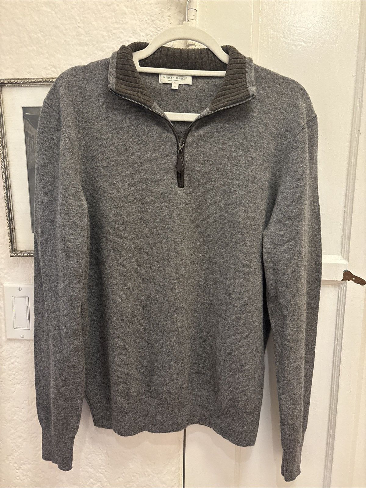 Neiman Marcus Neiman Marcus Cashmere Quarter-Zip Pullover Sweater Size US M / EU 48-50 / 2 - 6 Thumbnail