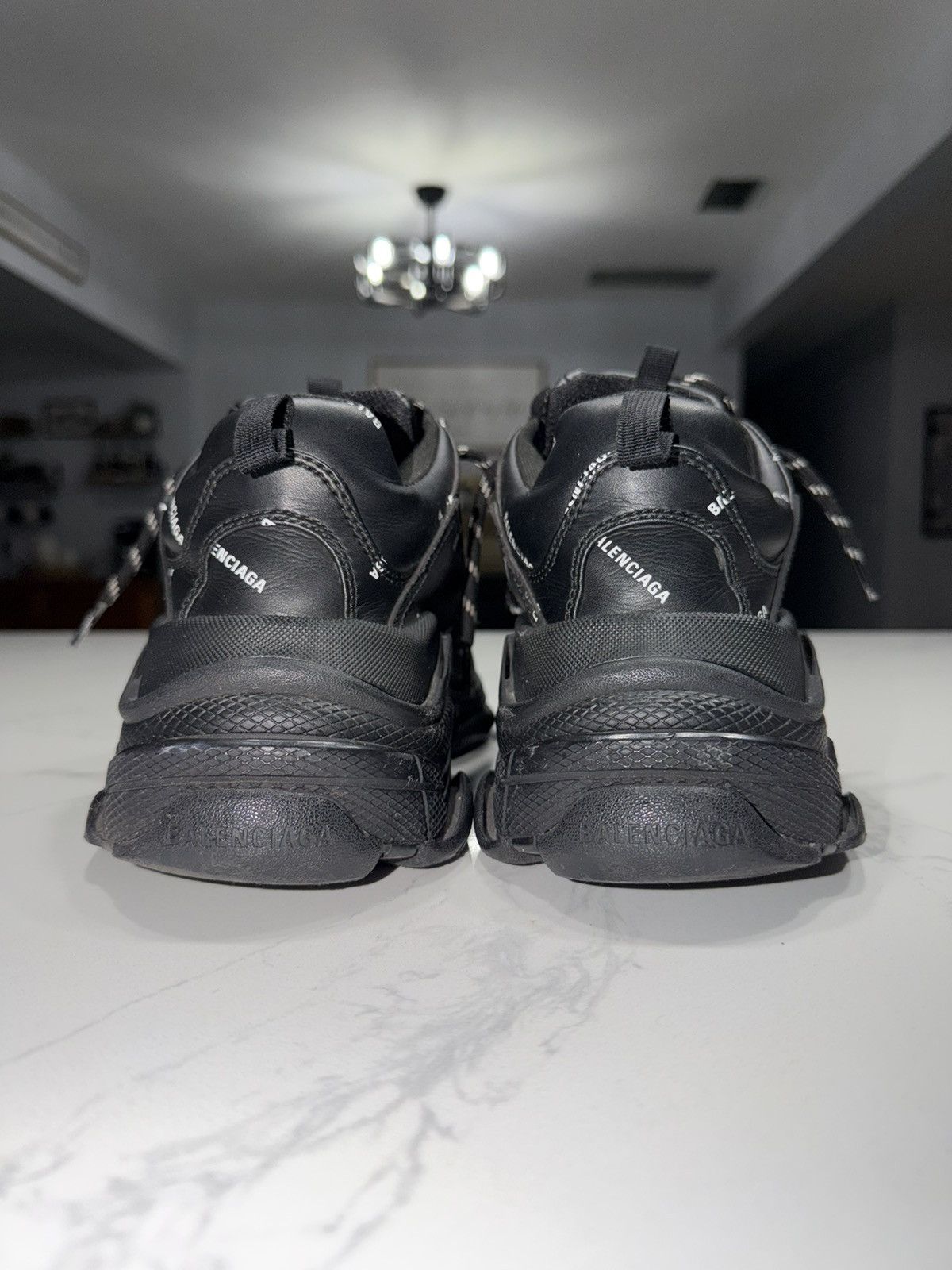 Balenciaga TRIPLE S ALL OVER LOGO BLACK Size US 8.5 / EU 41-42 - 9 Thumbnail