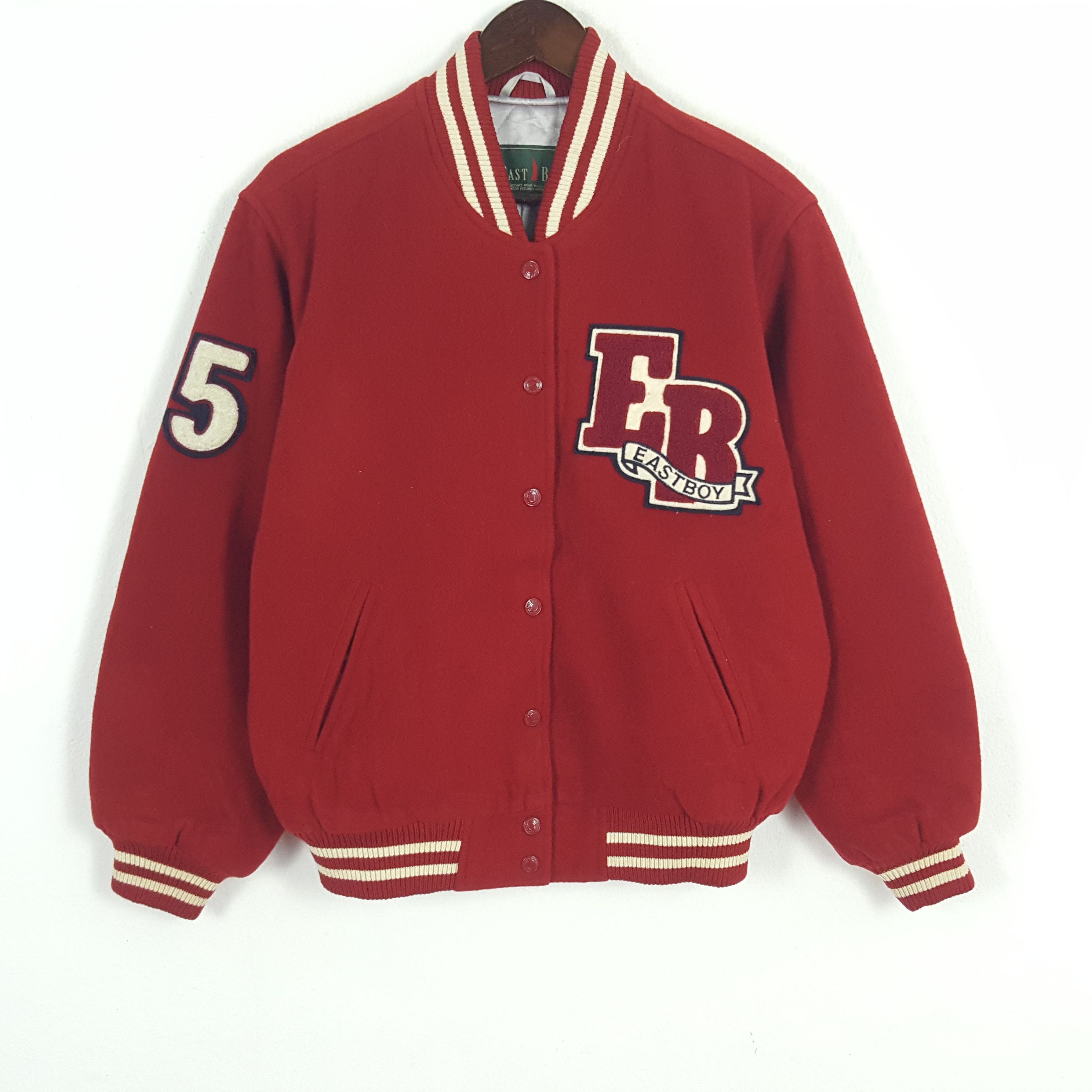 Vintage Vintage EastBoy Velvet Patch Logo Varsity Jacket Size US M / EU 48-50 / 2 - 1 Thumbnail