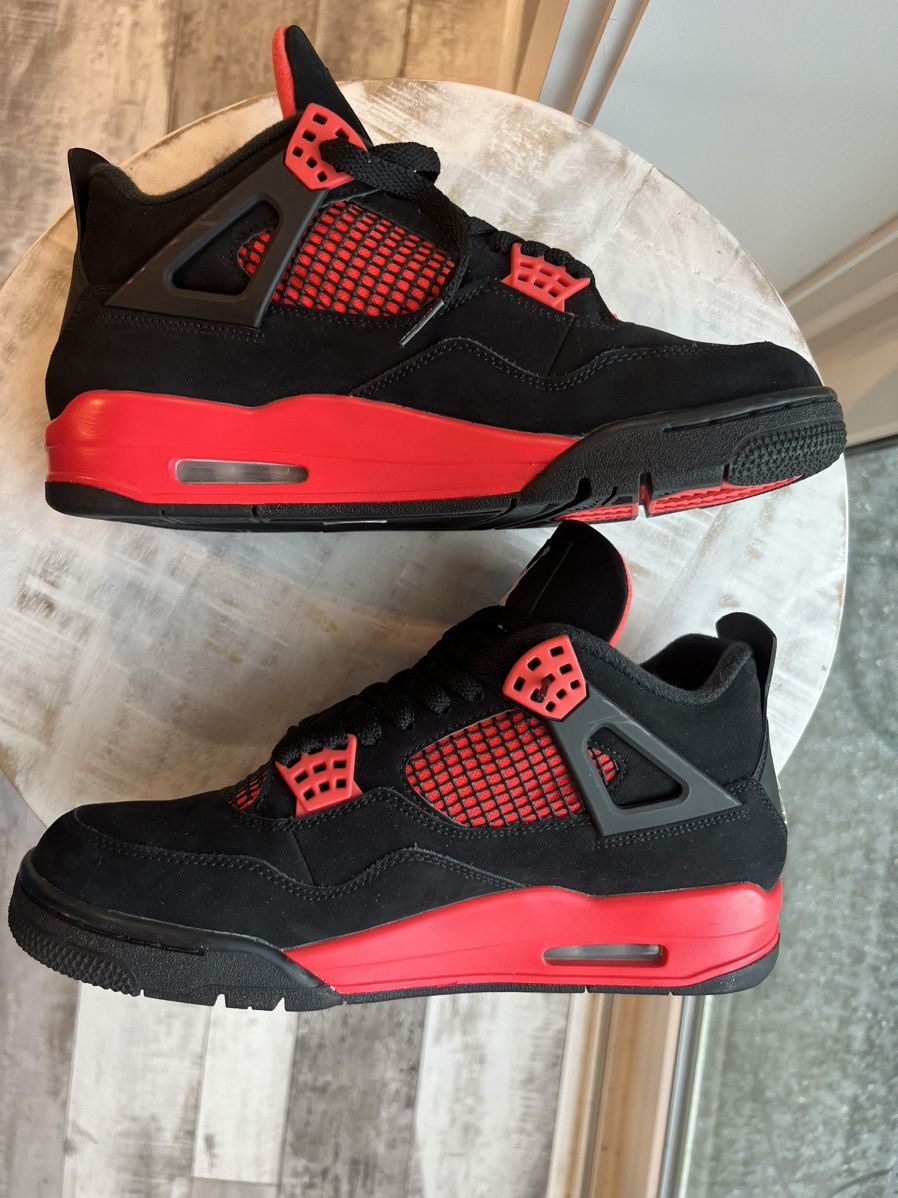 Jordan Brand × Nike Jordan 4 Red Thunder Size 9.5 VNDS Clean Size US 9.5 / EU 42-43 - 5 Thumbnail
