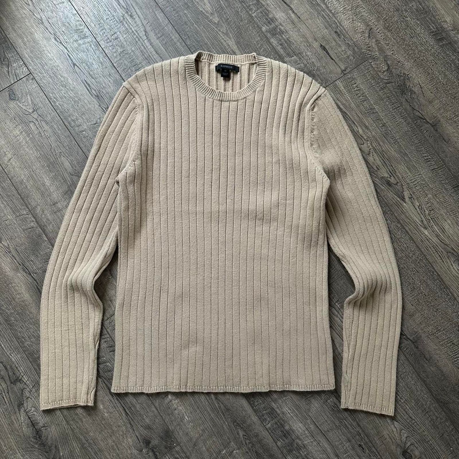 Express Vintage Express Ribbed Slim Fitted Long Sweater Crewneck Size US M / EU 48-50 / 2 - 4 Thumbnail