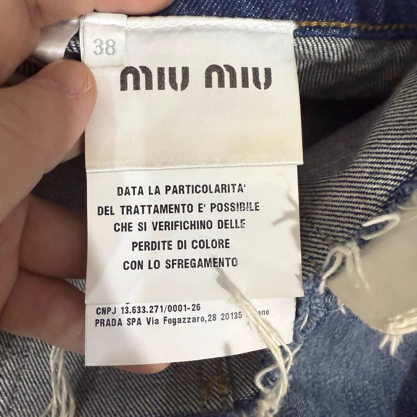 Miu Miu MIU MIU women's denim mini skirt 38 99 new Size 26" / US 2 / IT 38 - 4 Thumbnail