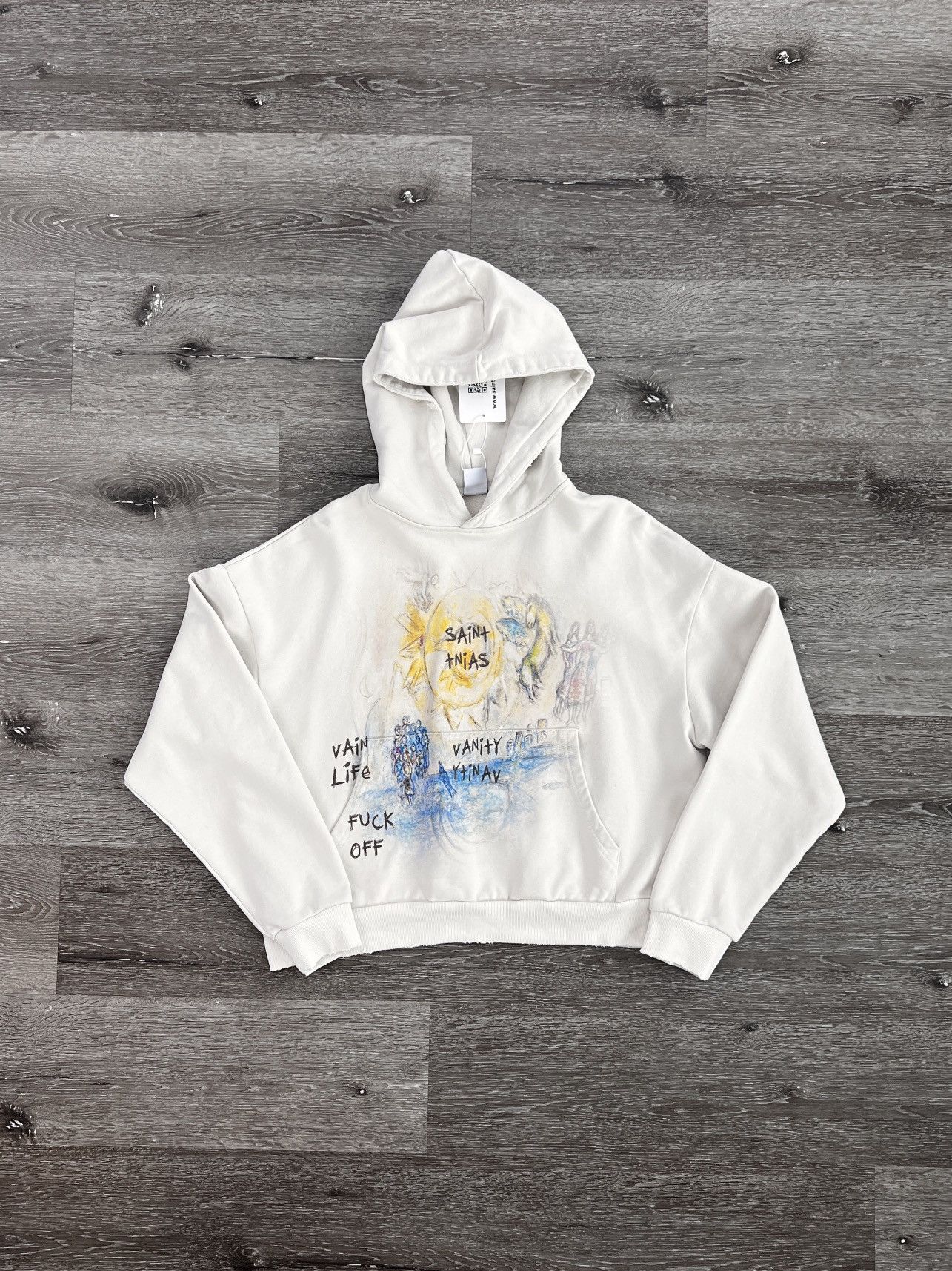 Saint Vanity Saint Vanity "Vain Life" Hoodie (Cream) MEDIUM Size US M / EU 48-50 / 2 - 1 Thumbnail