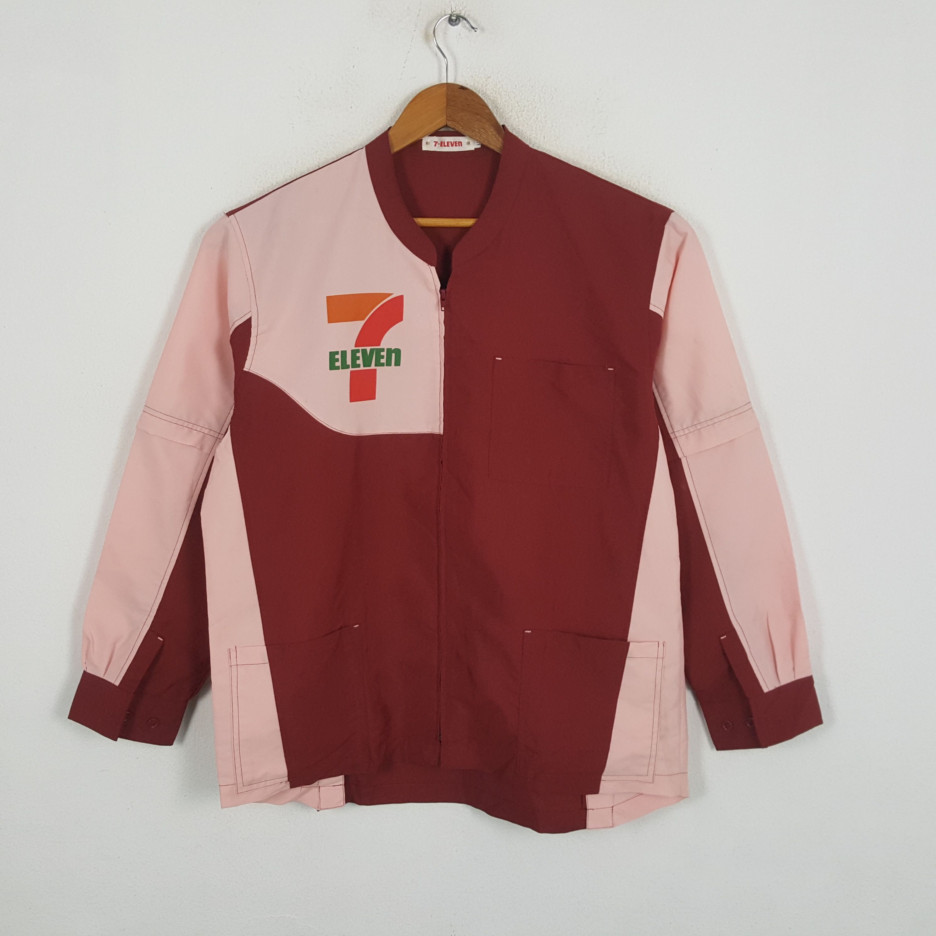 image of Vintage 7 Eleven Japanese Working Uniform Shirt Jacket, Men's (Size Large)