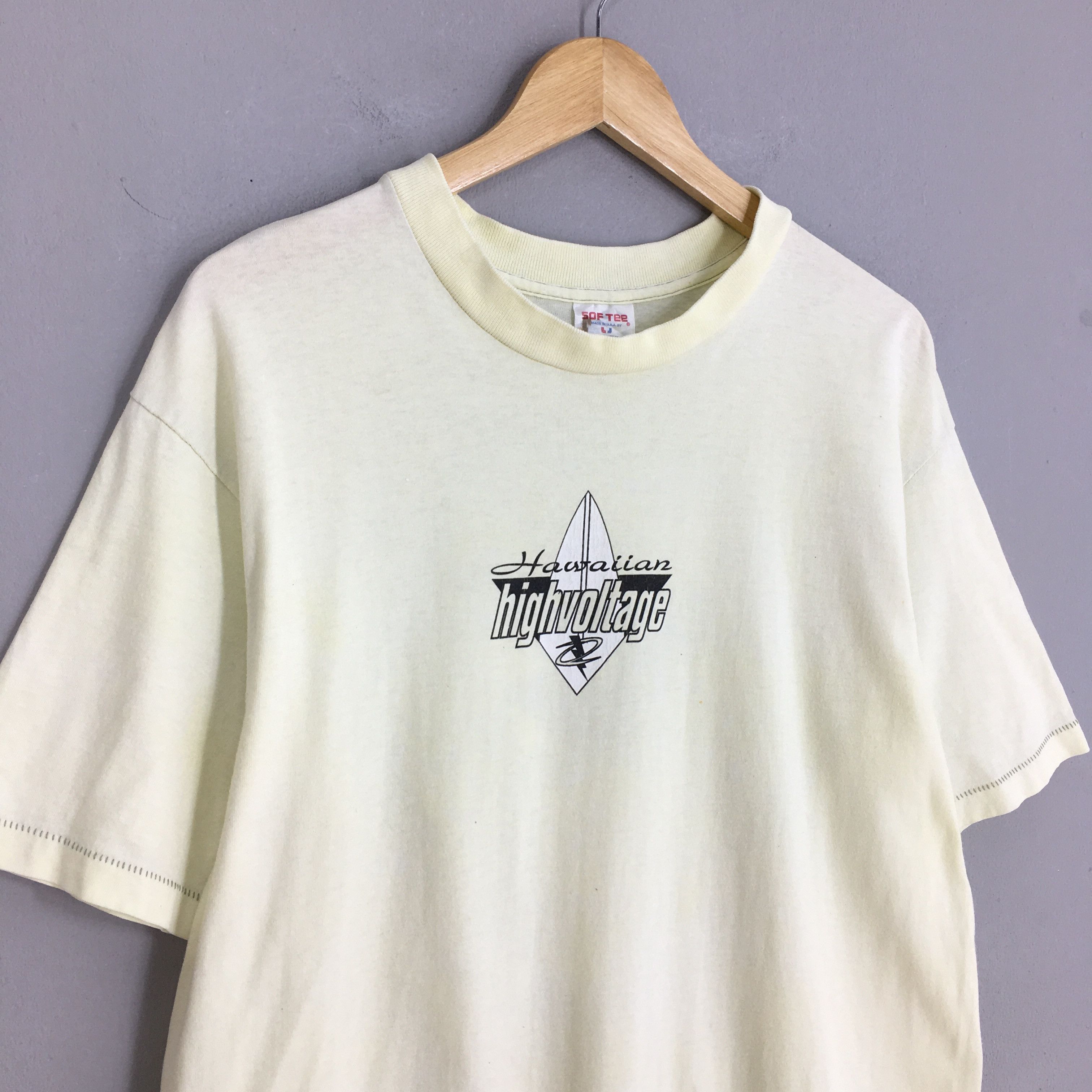 Vintage Vintage Hawaiian High Voltage Blue Angel Surfing Tees Large Size US L / EU 52-54 / 3 - 4 Thumbnail