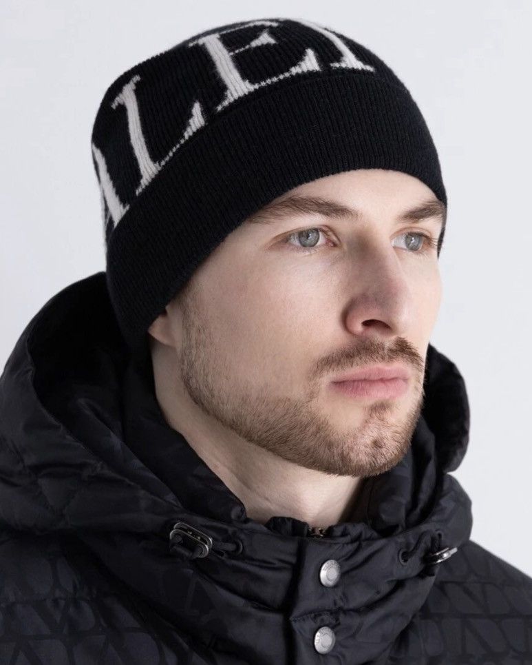Valentino Valentino garavani logo beanie hat accessory designer VLTN Size ONE SIZE - 2 Thumbnail
