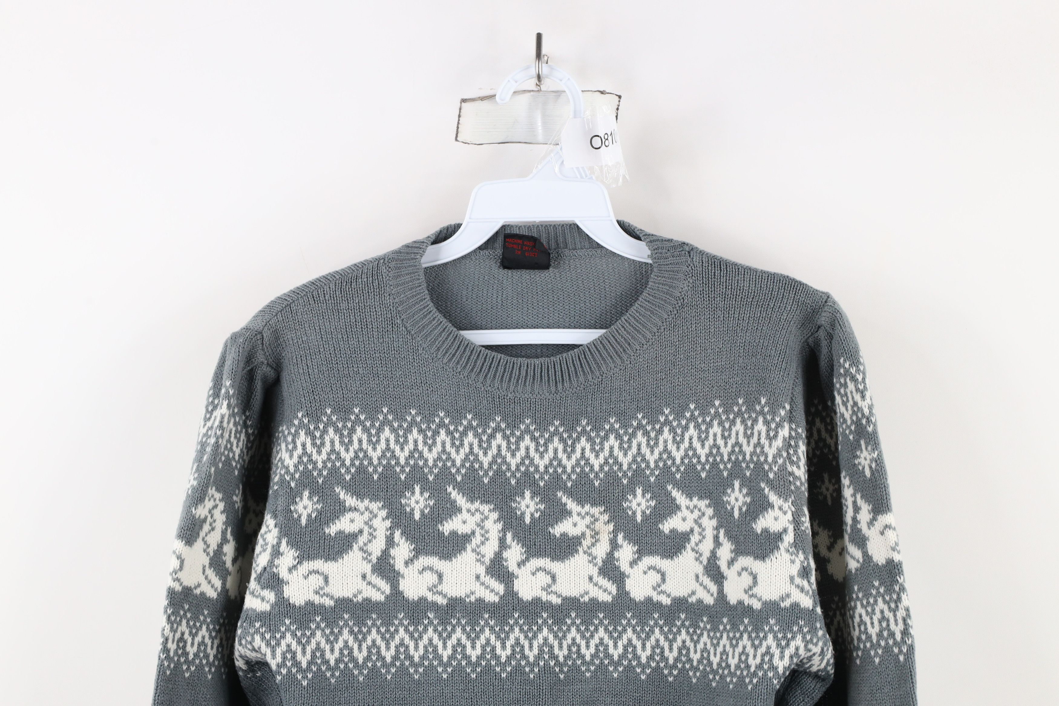 Vintage Vintage 80s 90s Fairy Kei Kawaii Unicorn Knit Sweater Size M / US 6-8 / IT 42-44 - 2 Thumbnail