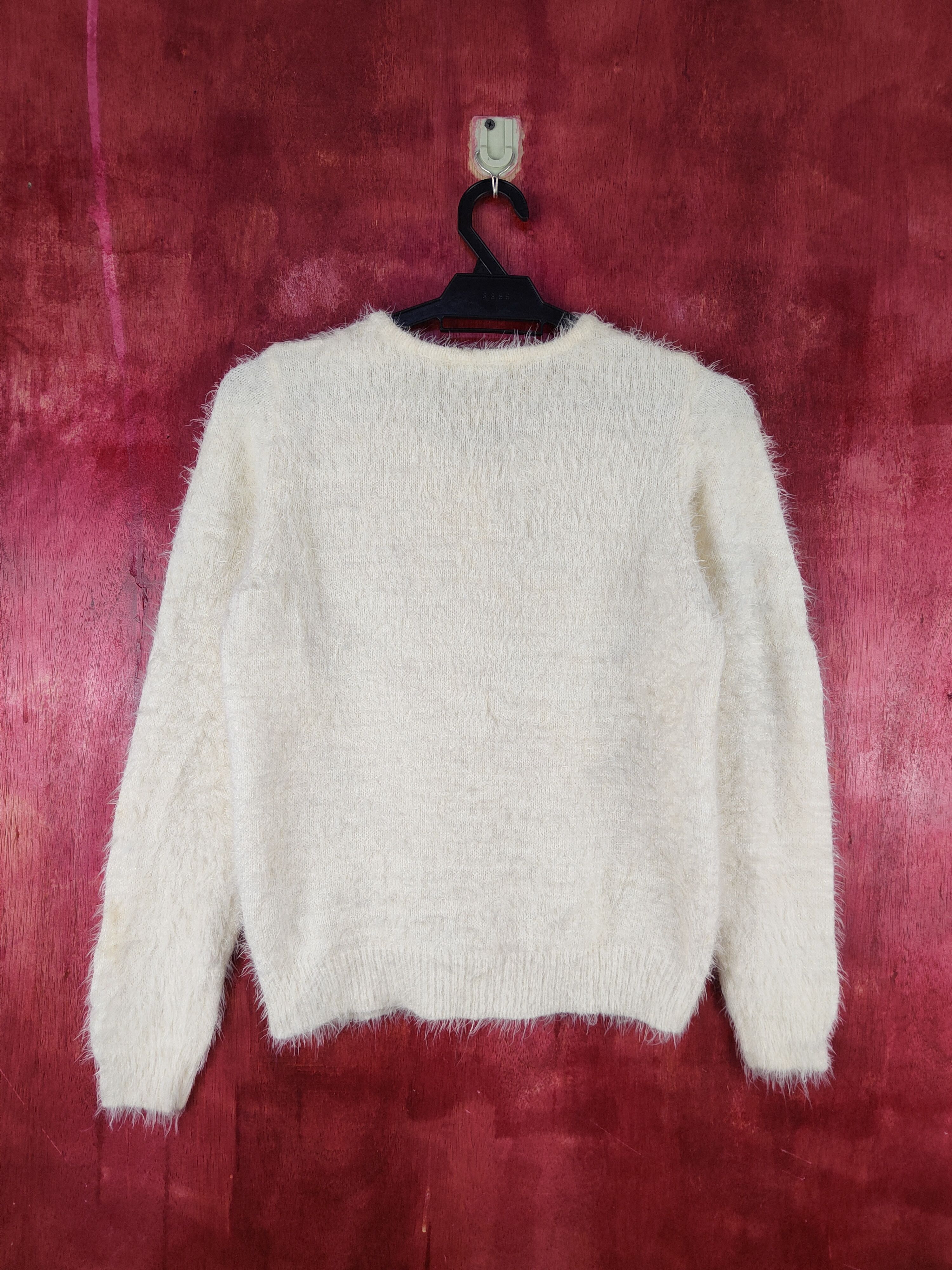 Homespun Knitwear Ingni Yellow Shag Shaggy Fur Mohair Knitwear Cardigan #S1986 Size S / US 4 / IT 40 - 7 Thumbnail