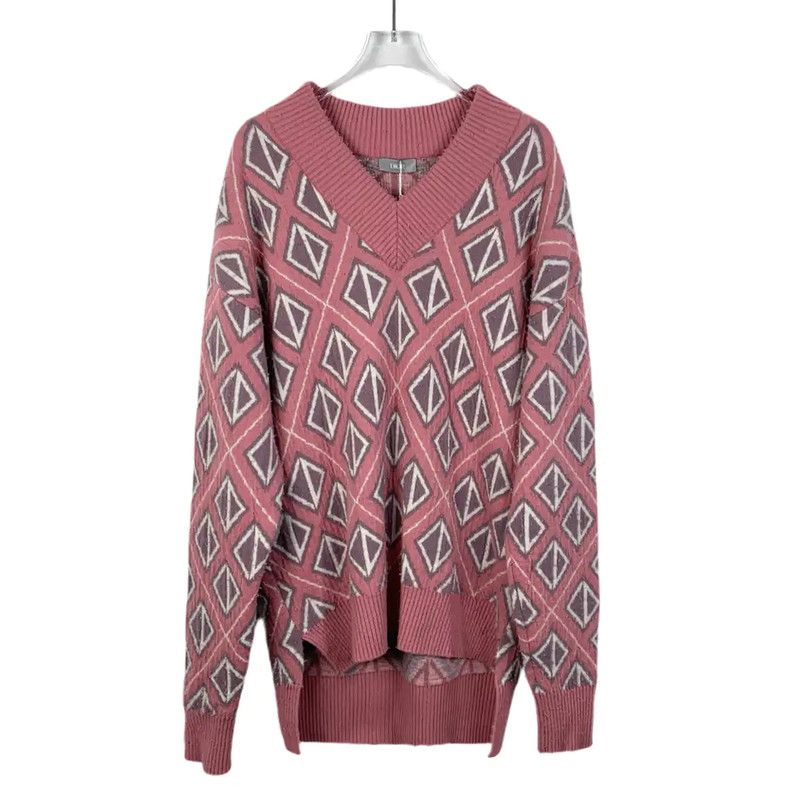 Dior Dior Men's Pink Wool Knit Sweater 0089 Size US S / EU 44-46 / 1 - 1 Thumbnail