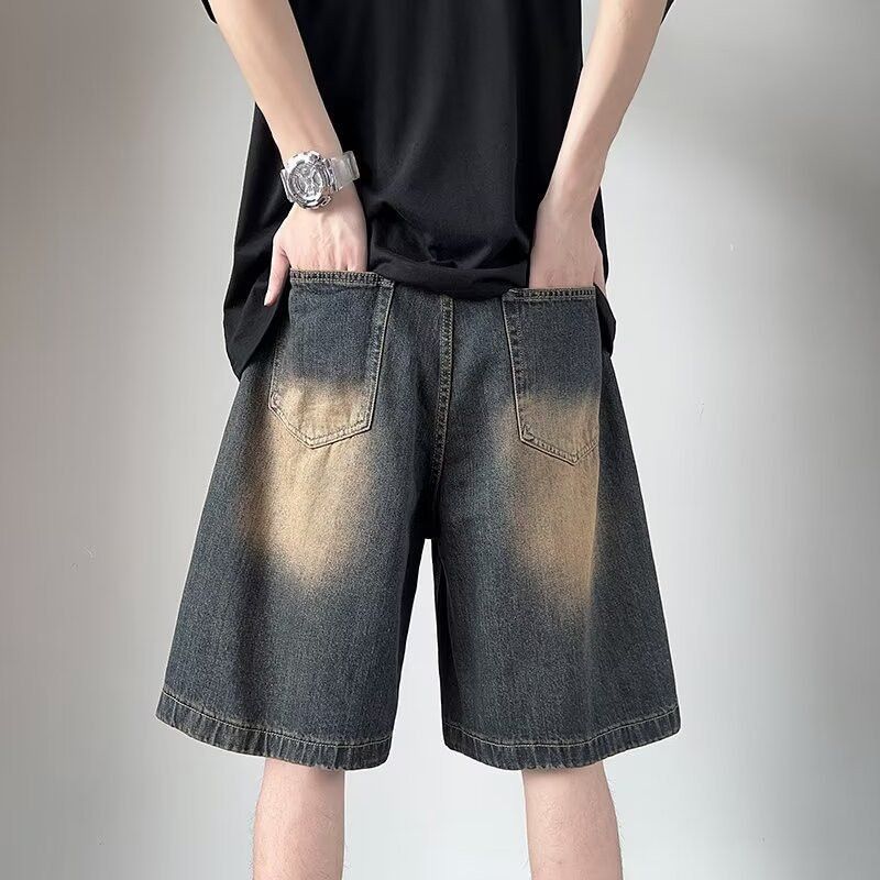 Japanese Brand Retro straight leg wide leg denim shorts Size US 32 / EU 48 - 2 Thumbnail