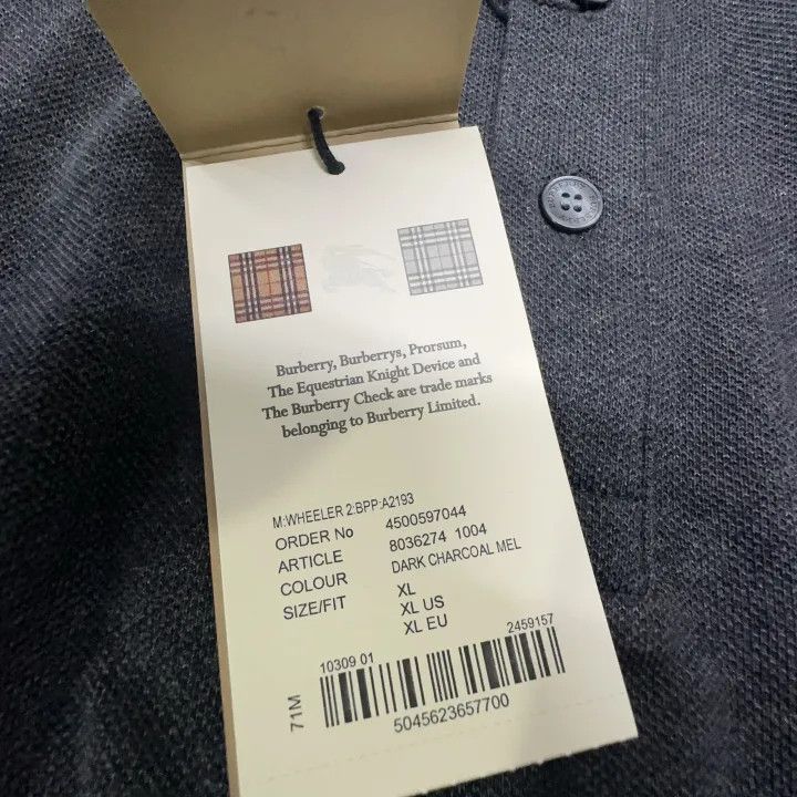 Burberry Burberry Burberry SS22 Embroidered Logo Short Sleeve Polo- Size US XL / EU 56 / 4 - 8 Thumbnail