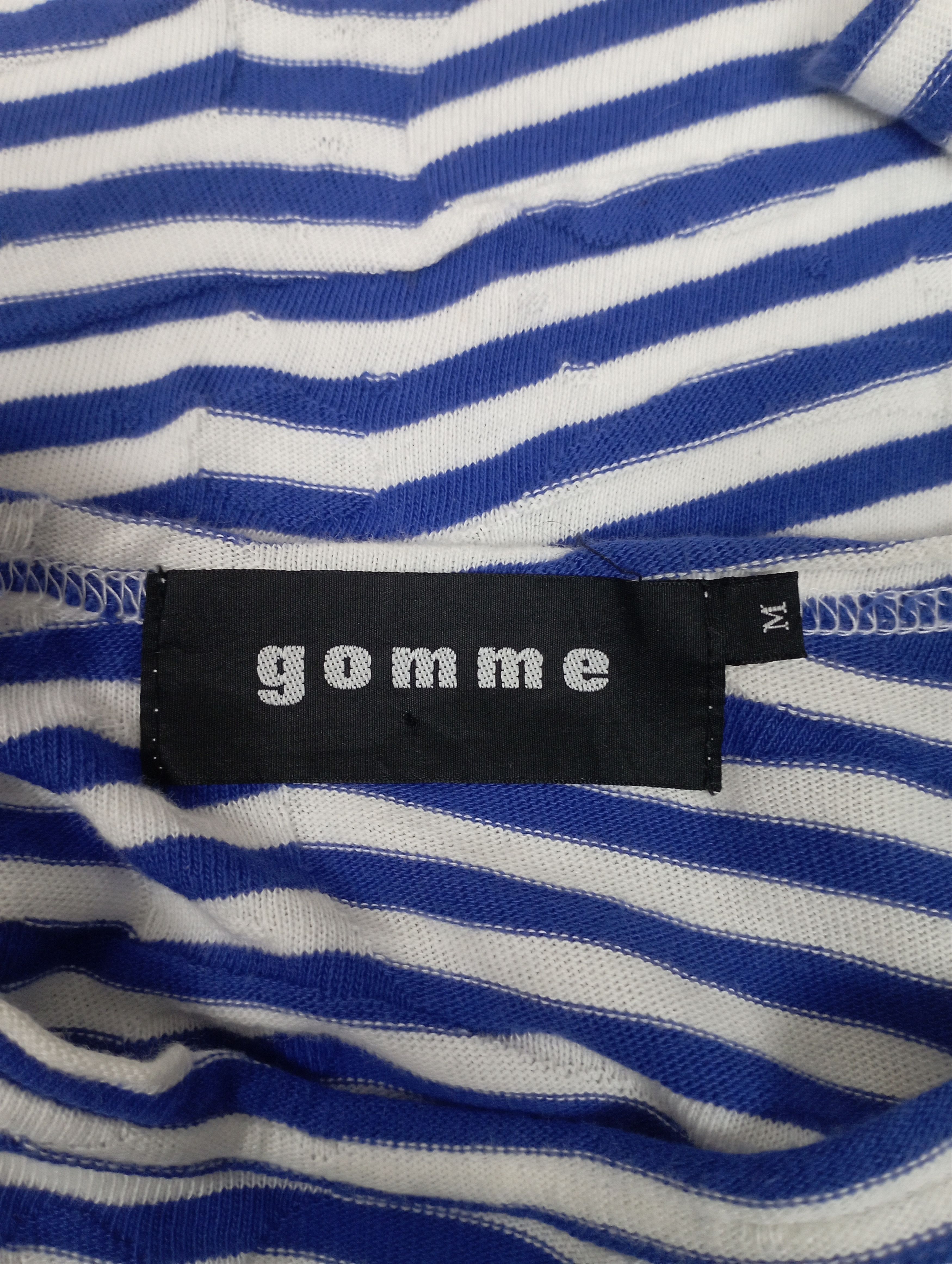 Japanese Brand × Vintage × gomme Vintage Gomme Asymmetrical Striped Tee Size M / US 6-8 / IT 42-44 - 5 Thumbnail