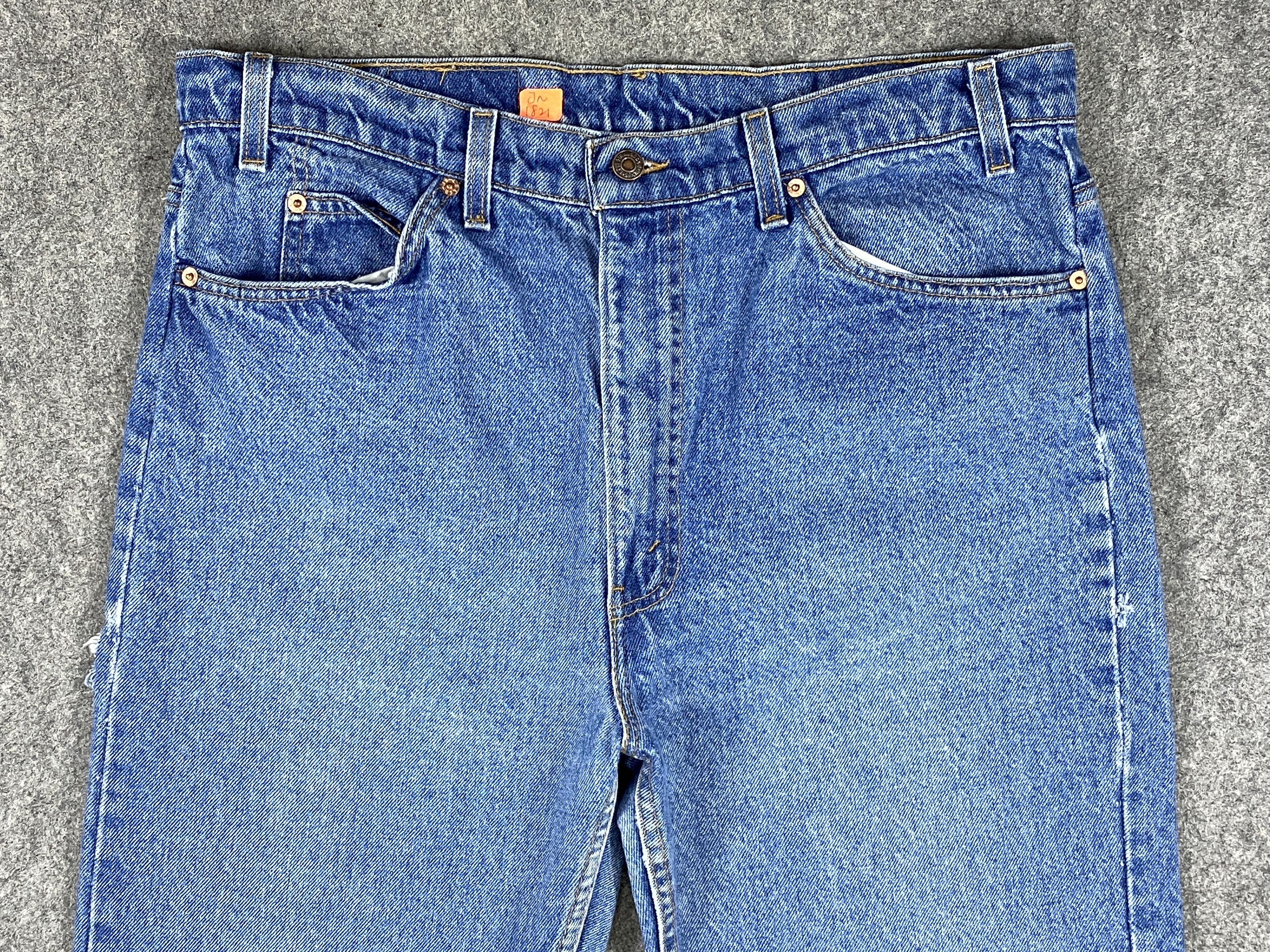 Levi's 90s Blue Vintage Levi's 505 USA Orange Tab Denim JN1821 Size US 36 / EU 52 - 3 Thumbnail