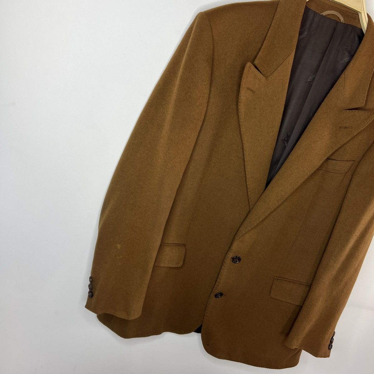 Burberry × Vintage Burberry 90s 100% cashmere blazer jacket coat rare Size 42R - 4 Thumbnail
