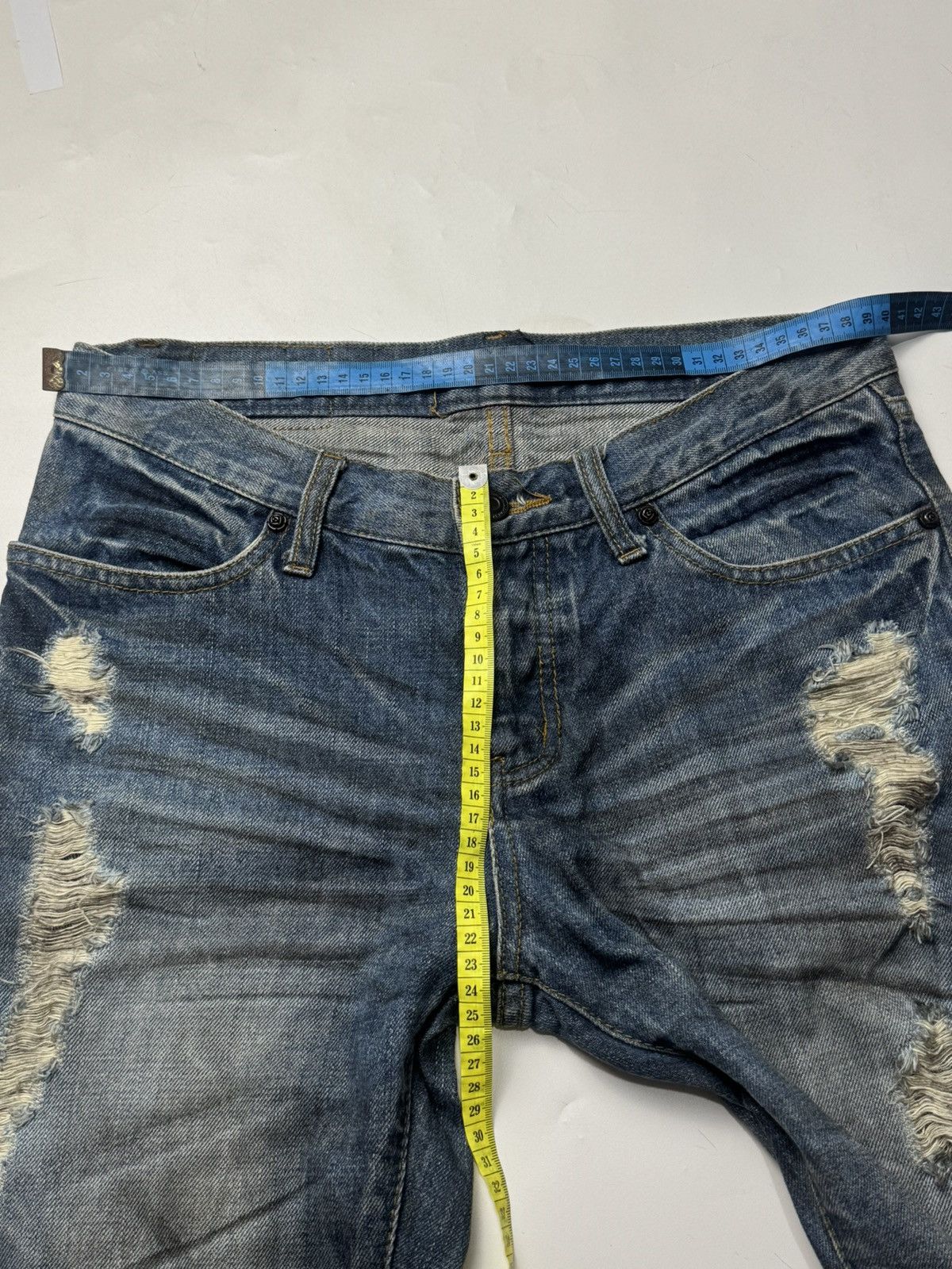 If Six Was Nine FUGA Distressed Denim Shorts Lgb Goa Styled Size US 30 / EU 46 - 10 Thumbnail