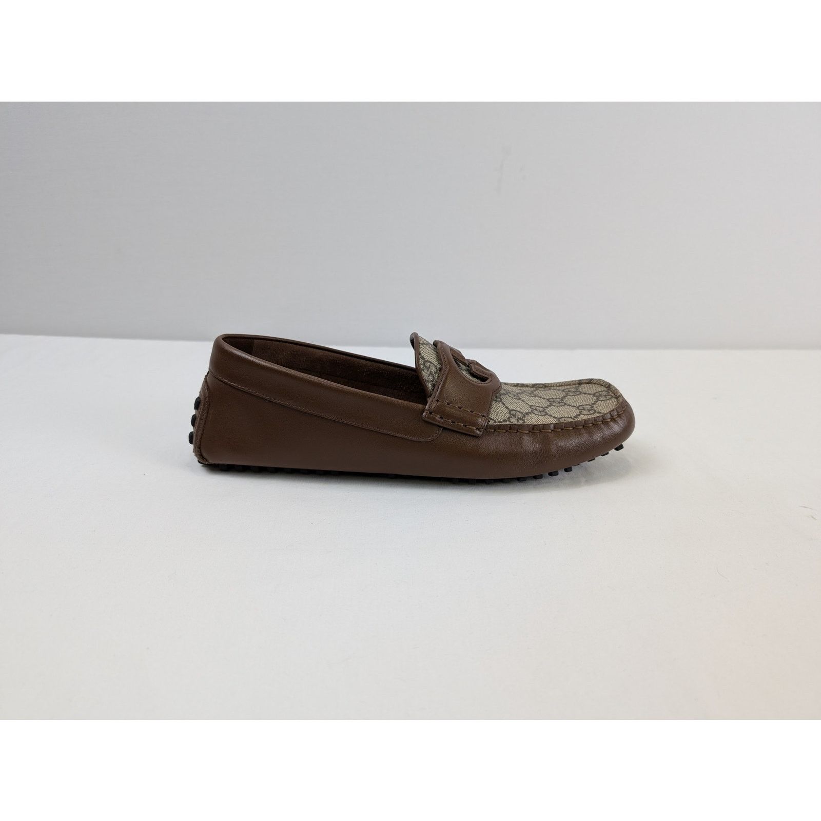 Gucci o1rshd1 Leather Upper and Rubber Loafers in Brown Size US 8.5 / EU 41-42 - 6 Thumbnail