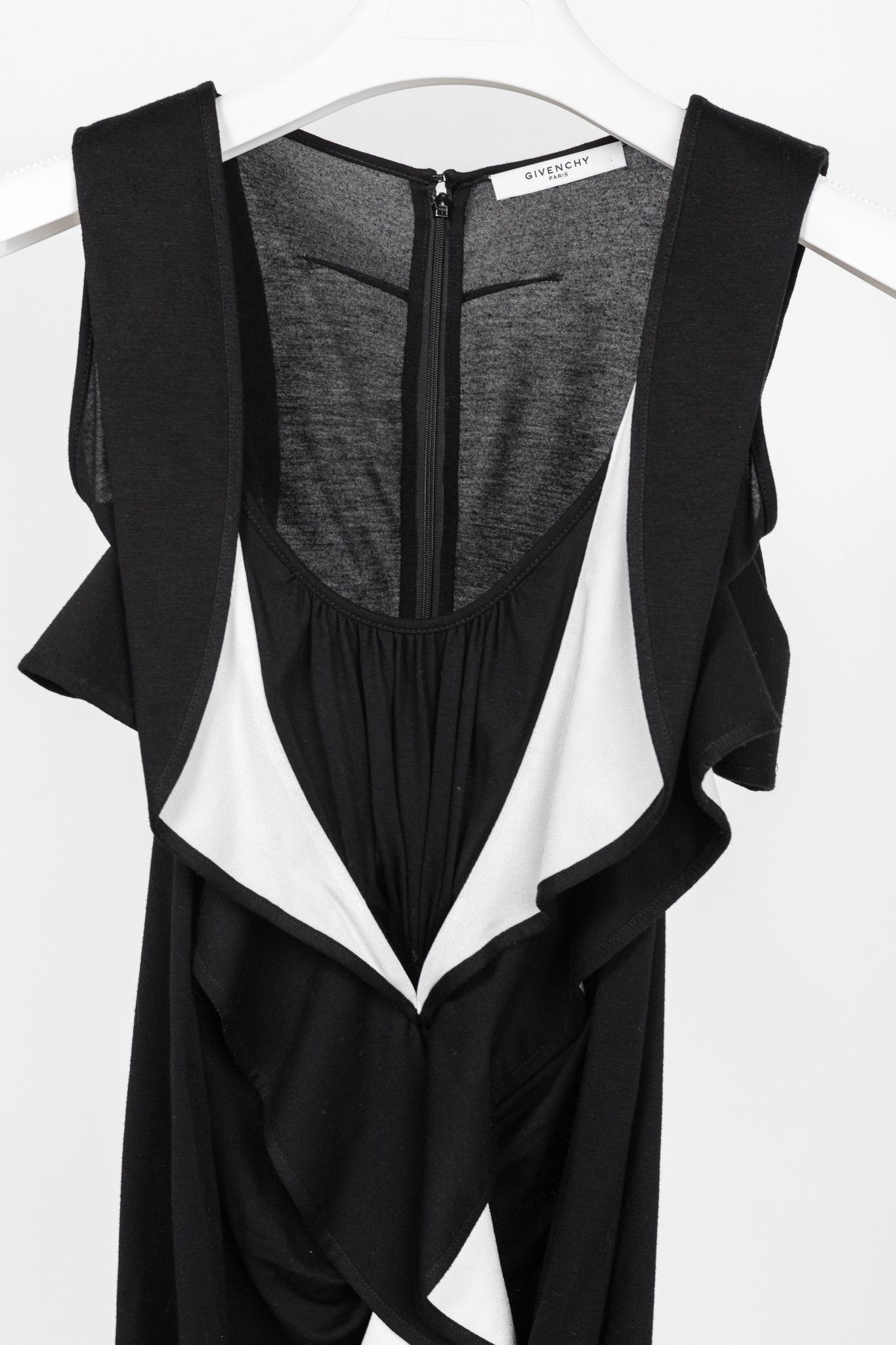 Givenchy Givenchy PF/13 Black Ruffle Jersey Sleeveless Dress Size M / US 6-8 / IT 42-44 - 3 Thumbnail