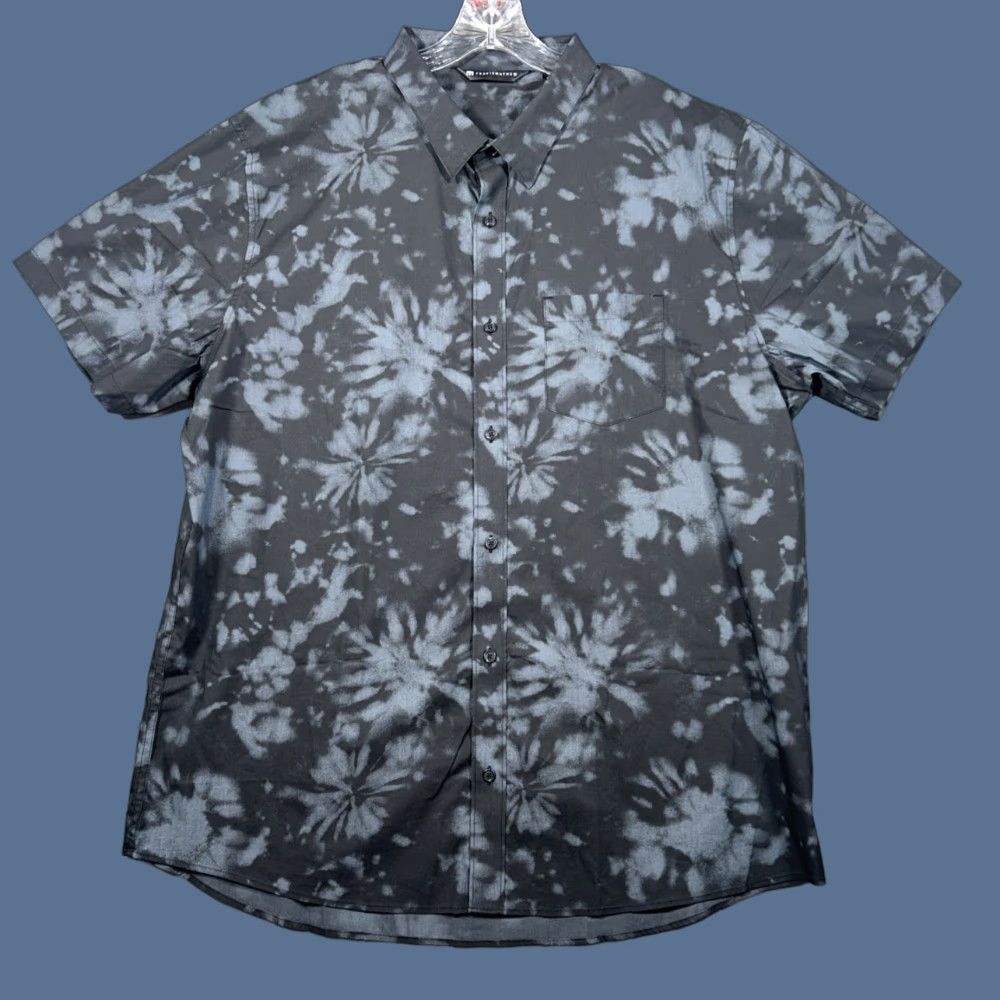TravisMathew Travis Mathew Shirt Mens 2XL Short Sleeve Button-Up Black Tie Dye Size US XXL / EU 58 / 5 - 1 Thumbnail