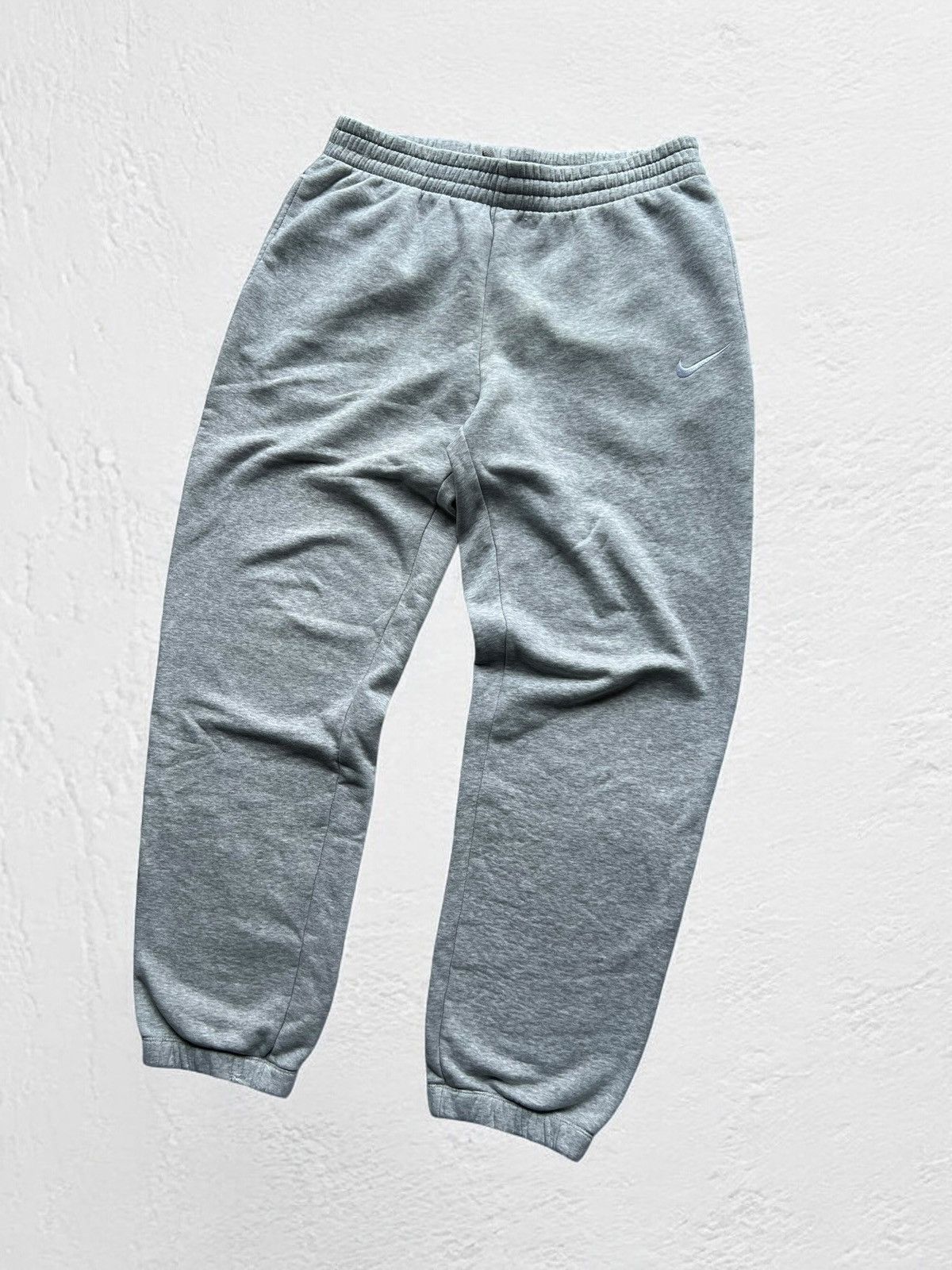 Adidas × Nike NIKE GREY SWEATPANTS HEAVY COTTON TRACK PANTS VINTAGE WIDE Size US 34 / EU 50 - 1 Thumbnail