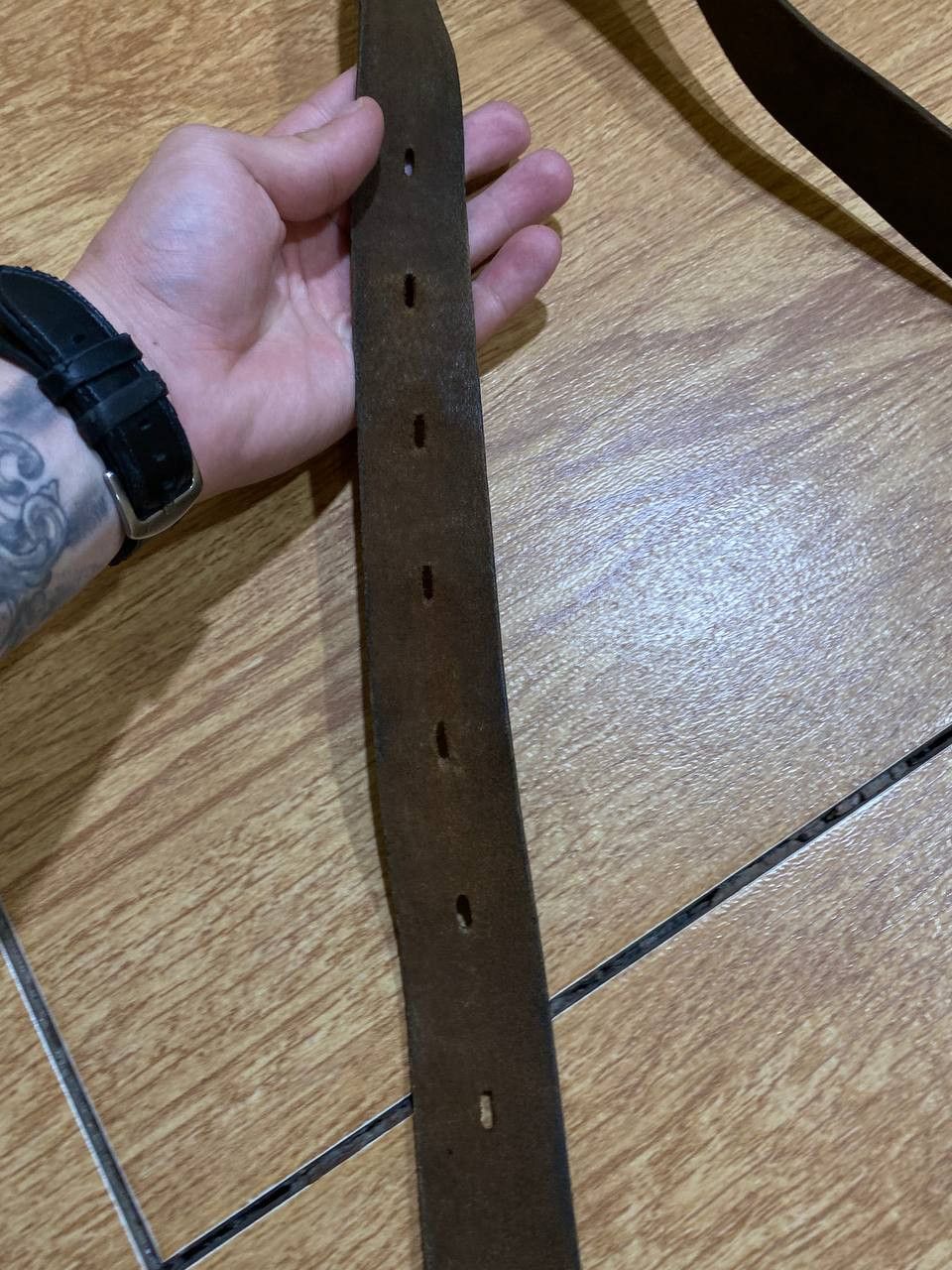 Harley Davidson Belt brown Vintage Harley Davidson big logo Streetwear Y2K Size ONE SIZE - 4 Thumbnail