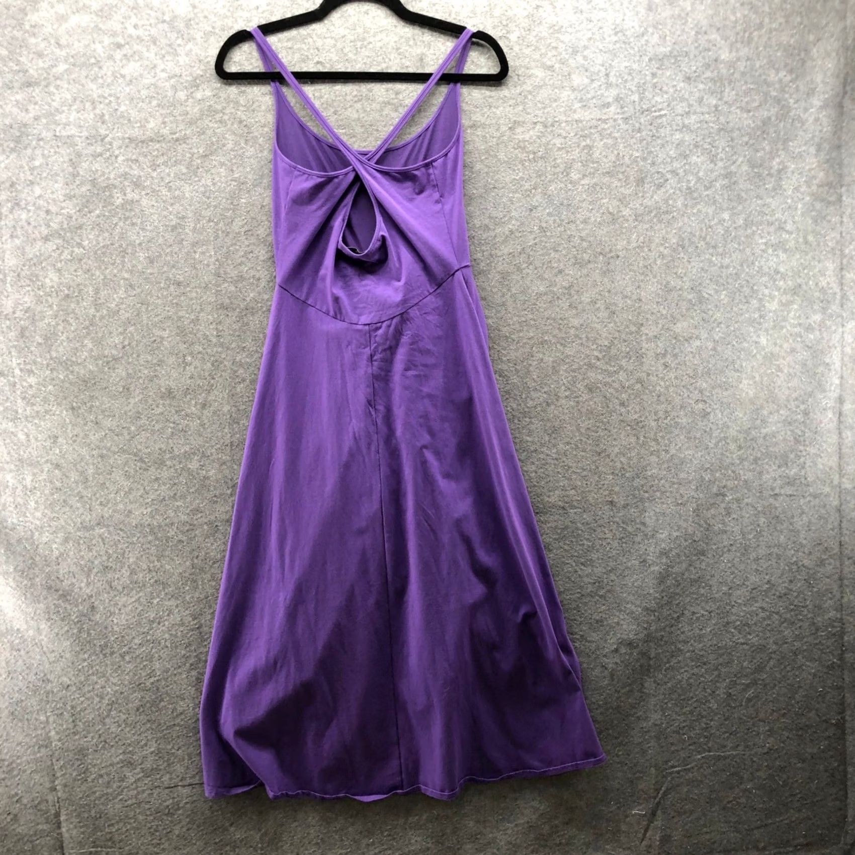 Rebecca Taylor Rebecca Taylor Drape Front Midi Dress Womens S Purple Sleeveless Cami Cross Back Size S / US 4 / IT 40 - 2 Thumbnail