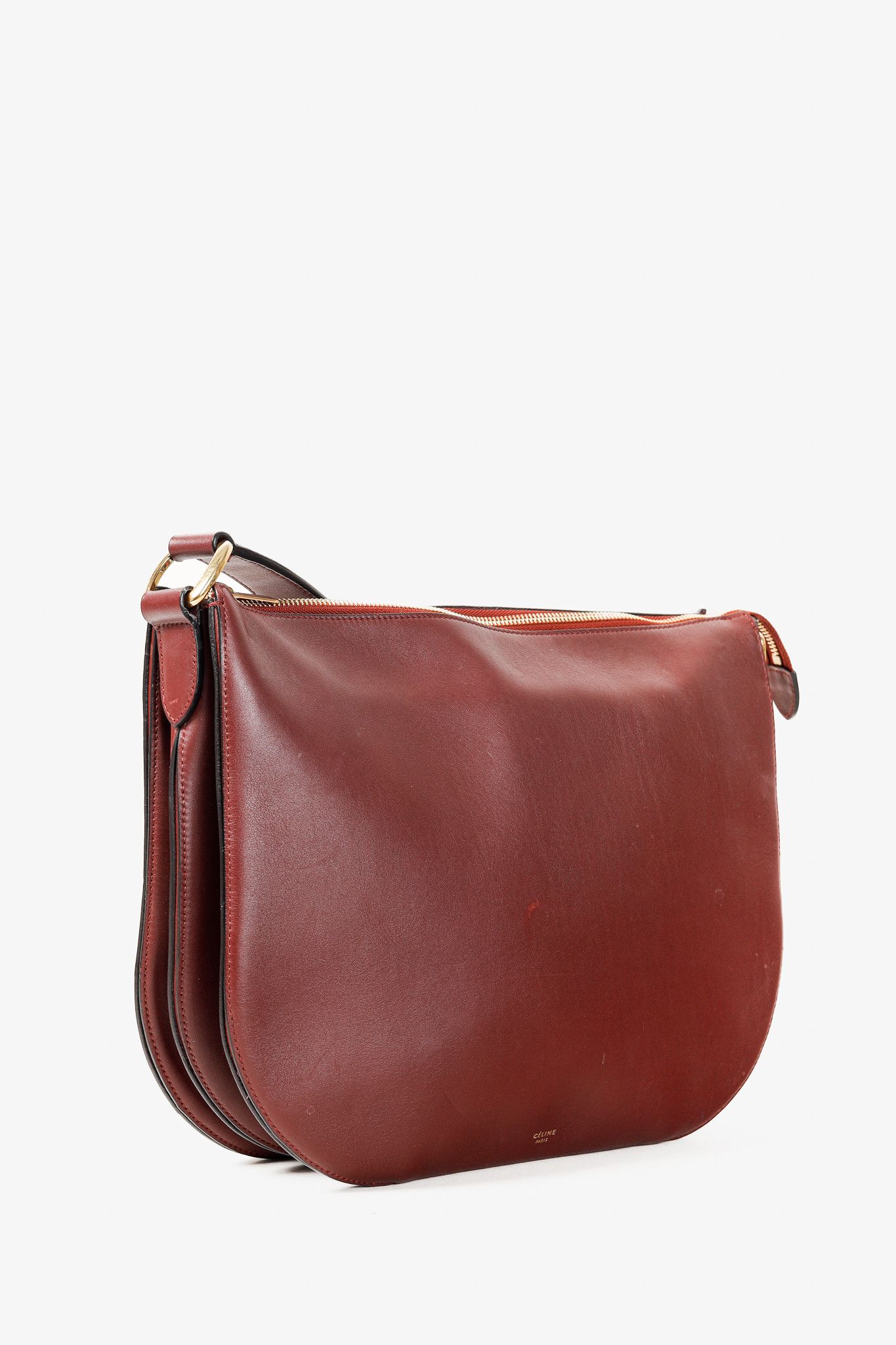 Celine Celine Light Burgundy Medium Calfskin Saddle Bag Size ONE SIZE - 2 Thumbnail