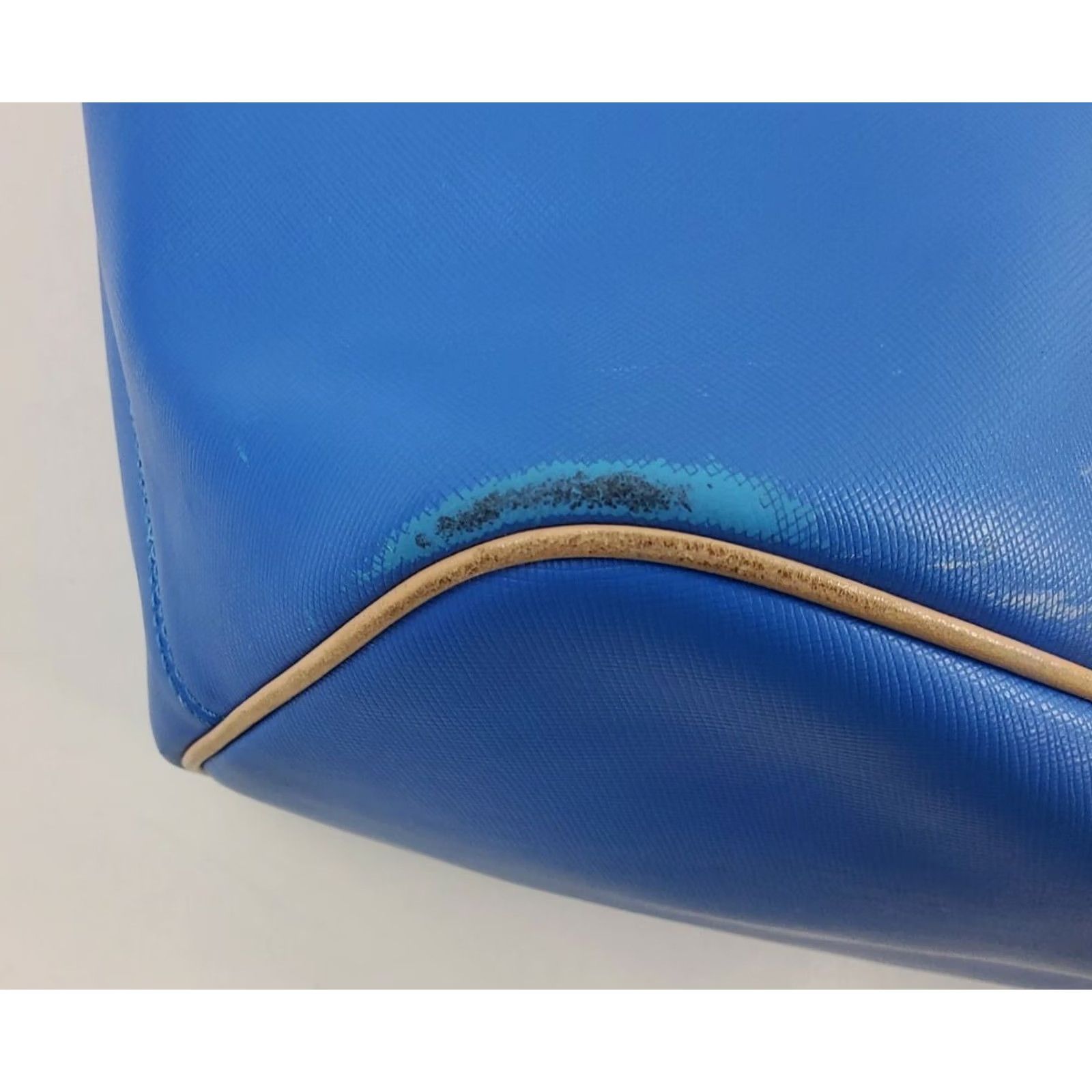 Coach Coach Crossgrain Leather Tote Large Handbag Purse Blue Women Size ONE SIZE - 4 Thumbnail
