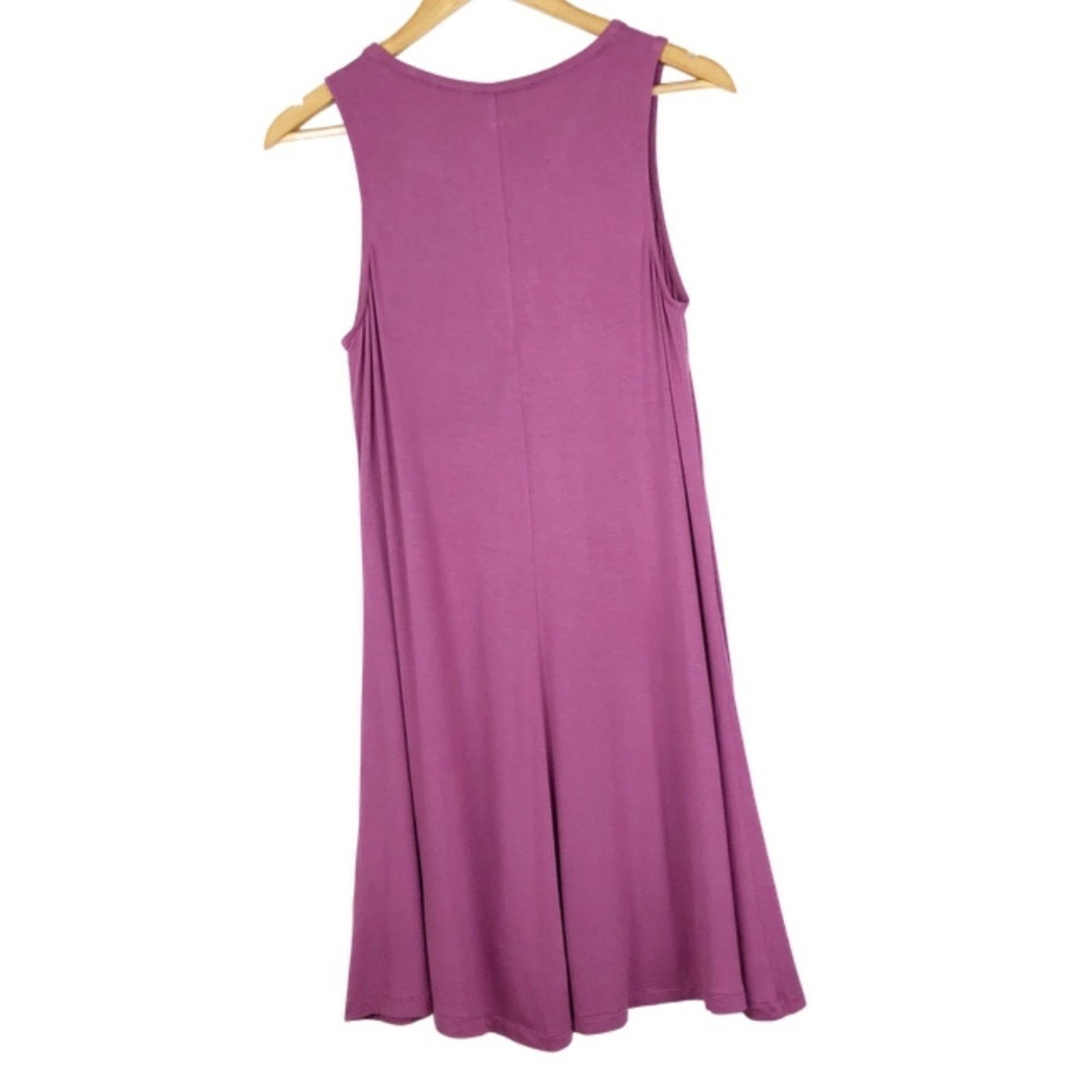 Express Express Women’s Lace Up Trapeze Hem Purple Mini Dress Size M / US 6-8 / IT 42-44 - 12 Thumbnail
