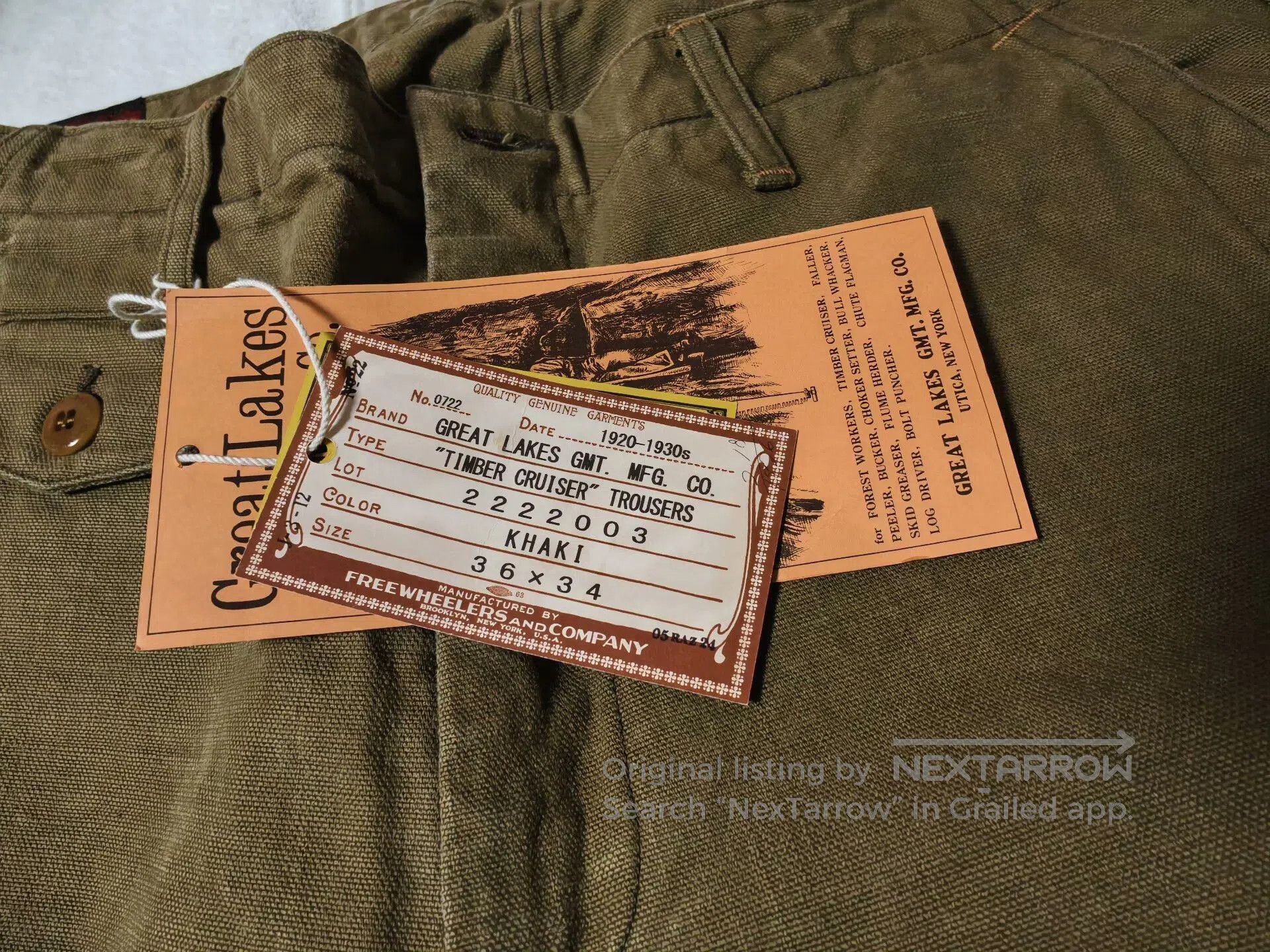 Freewheelers FREEWHEELERS TIMBER CRUISER Cargo Pants. Size US 36 / EU 52 - 3 Thumbnail