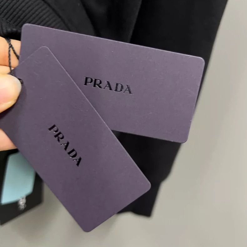 Prada Prada Black stitching logo hooded jacket 2502-Nextarrow Size US S / EU 44-46 / 1 - 5 Thumbnail
