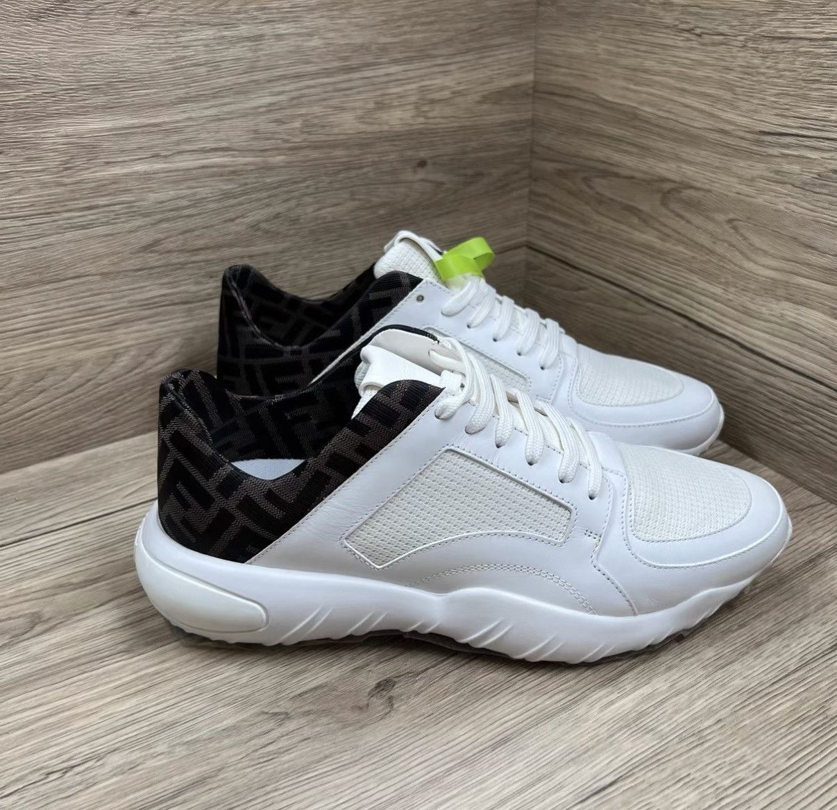Fendi Fendi White and Brown Tail Sneakers J41 Size US 8 / EU 41 - 4 Thumbnail