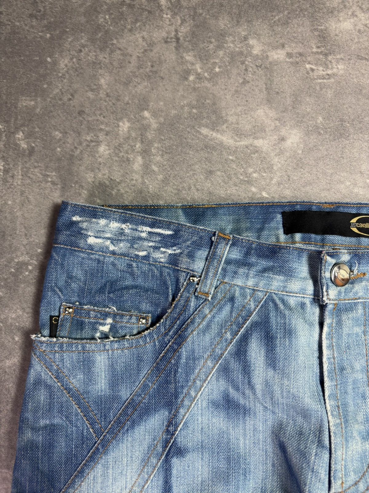 Just Cavalli 00s Just Cavalli Colorblock Dyed Flared Denim Jeans 32 48 Size US 32 / EU 48 - 7 Thumbnail