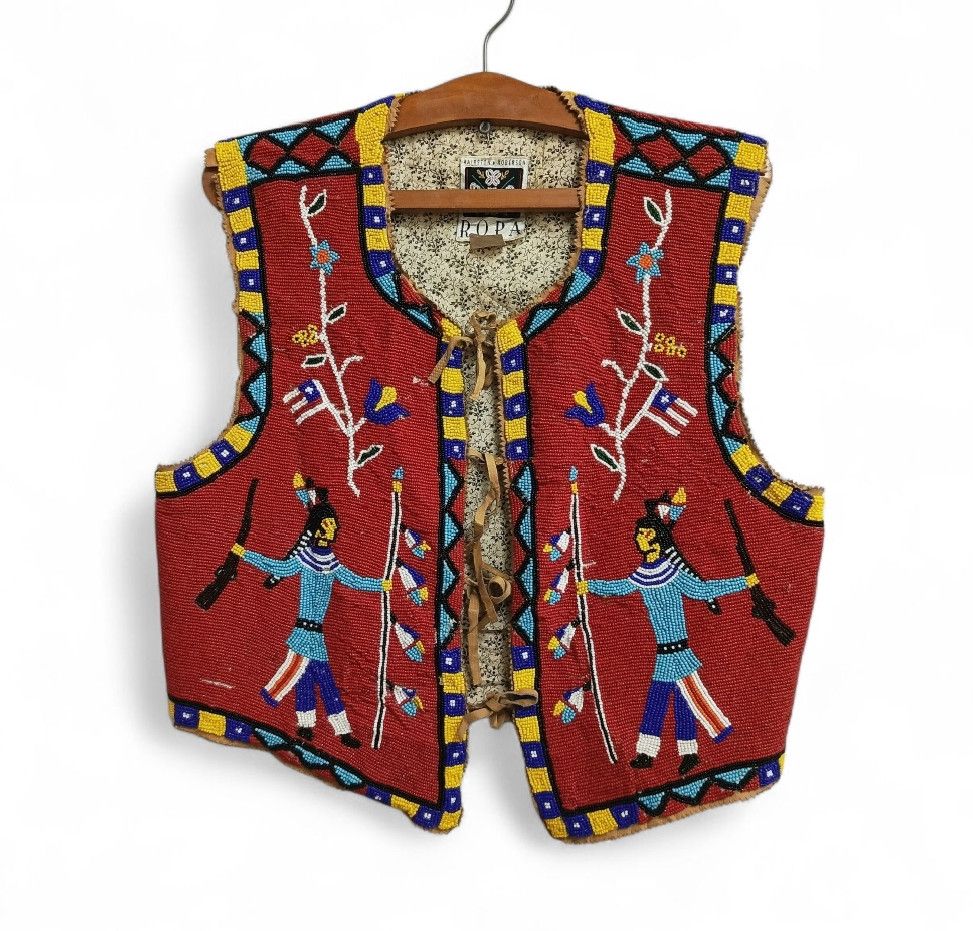 Other 80's LimitedEdition Hairston Roberson Beaded Vest Native Art Size ONE SIZE - 1 Thumbnail