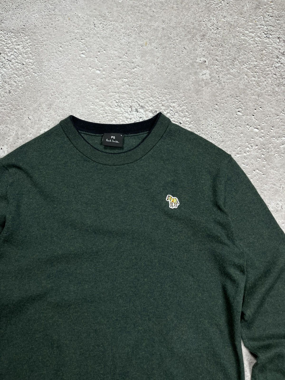 Paul Smith PS Paul Smith green crewneck cotton sweater with zebra patch Size US M / EU 48-50 / 2 - 4 Thumbnail
