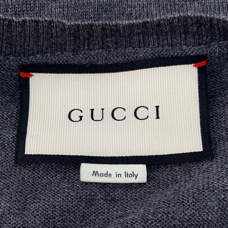 Gucci GucciDark gray wool V-neck long-sleeved sweater 2503-Nextar Size US XL / EU 56 / 4 - 5 Thumbnail