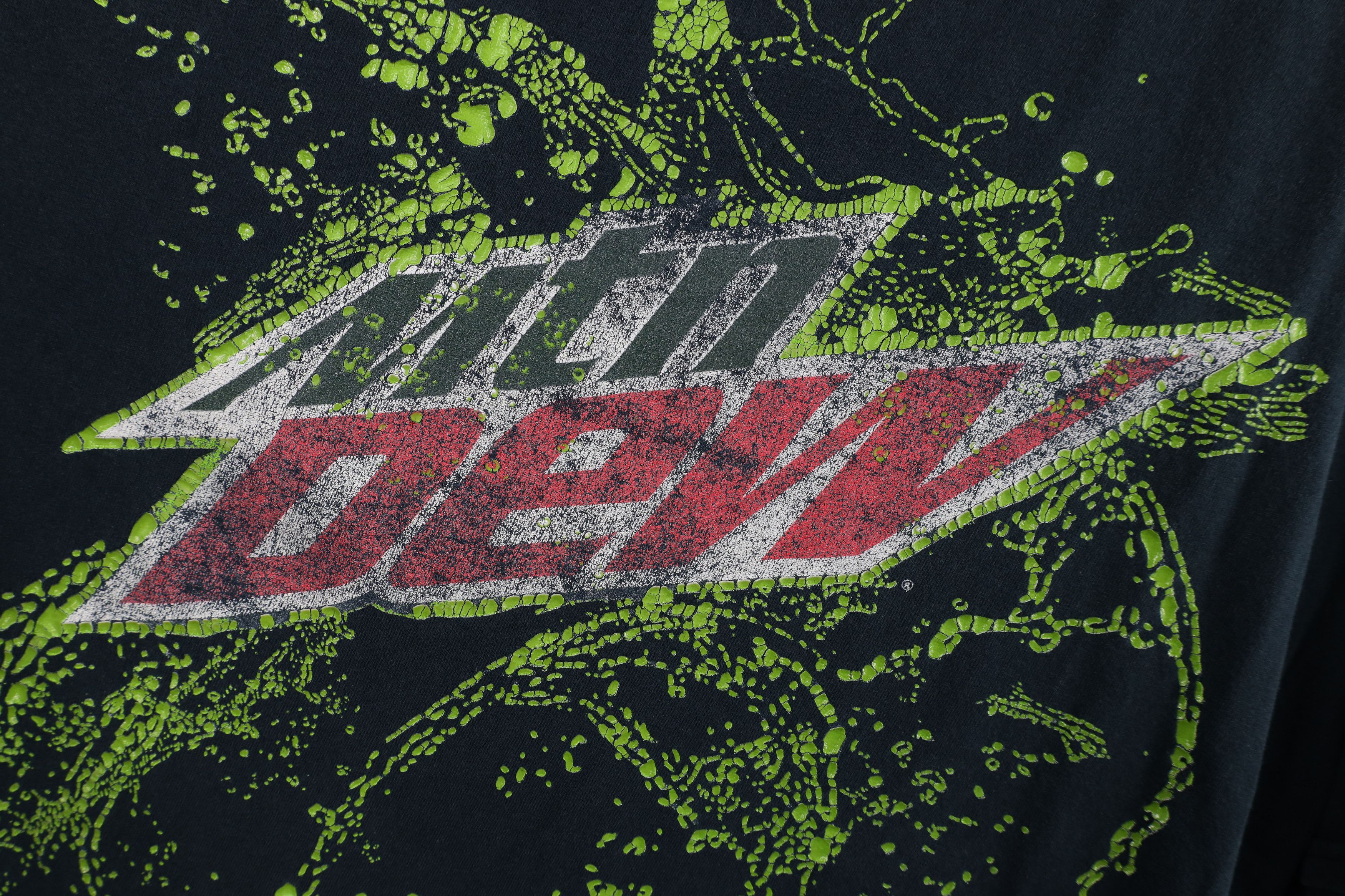 Vintage Vintage Y2K Spell Out Mountain Dew T-Shirt Black Cotton Size US XXL / EU 58 / 5 - 5 Thumbnail
