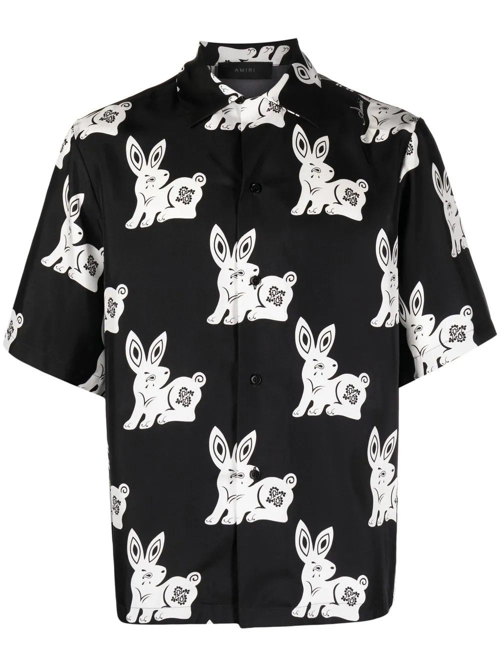 Amiri o1y0525 Patterned Shirt in White/Black Size US S / EU 44-46 / 1 - 1 Thumbnail
