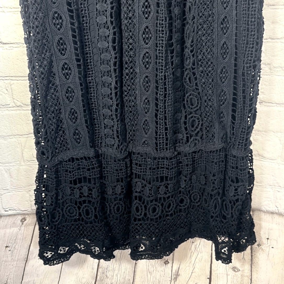 Anthropologie Anthropologie Maeve Dress XS Black Crocheted Lace Lined Party Size XS / US 0-2 / IT 36-38 - 3 Thumbnail