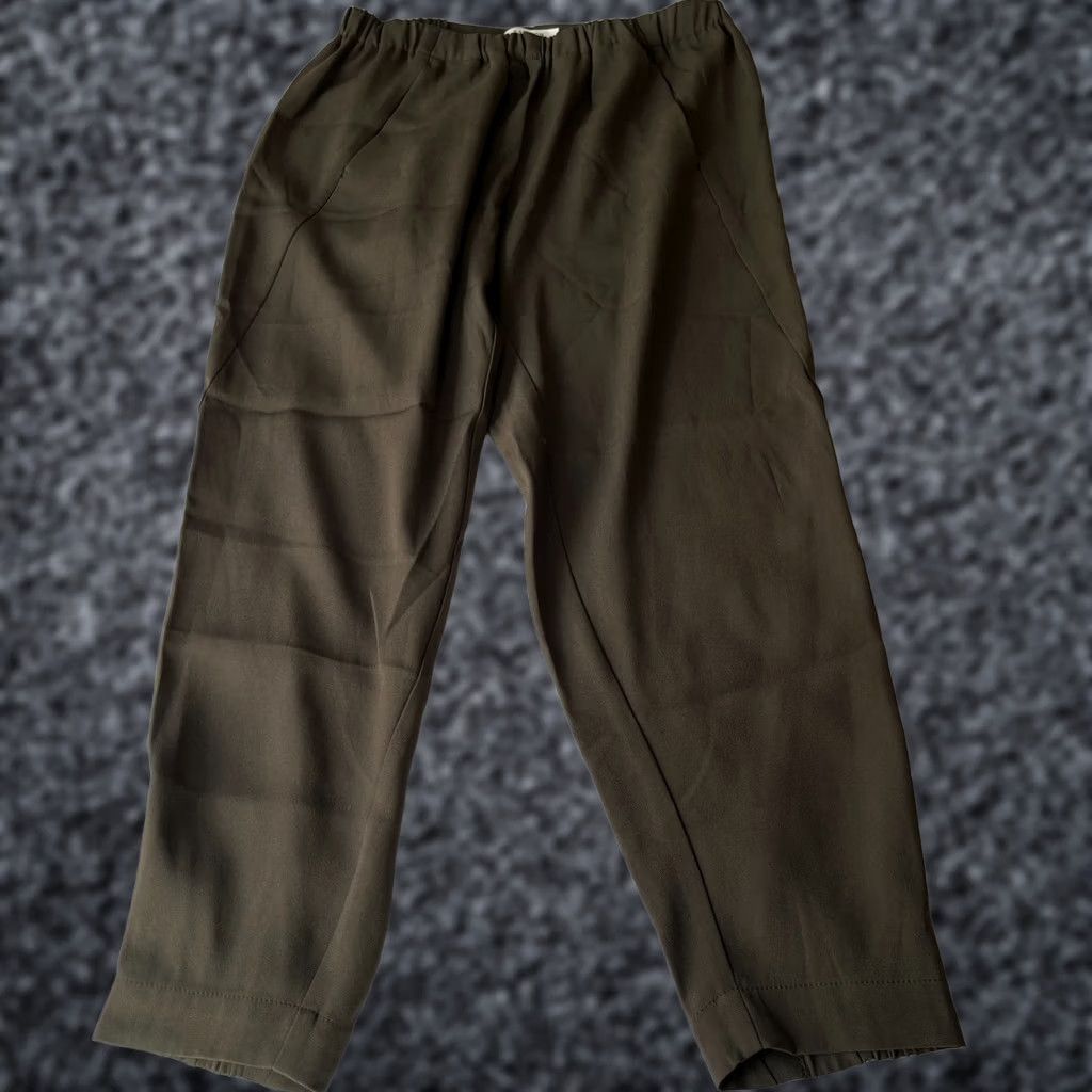 Vintage Babaton Womens Small Green Elastic Waist Pull-On Cropped Jogger Pants Pockets Size 28" / US 6 / IT 42 - 1 Thumbnail