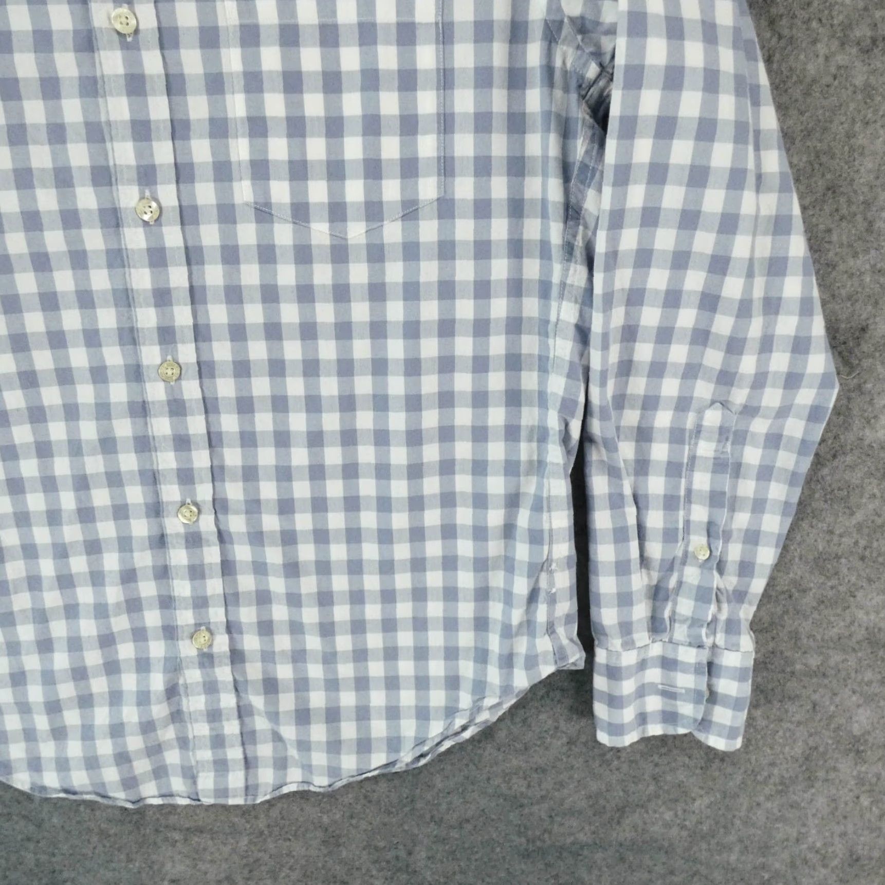 J.Crew J.CREW Shirt Men Medium Slim Fit Long Sleeve Button-Up Blue White Check Size US M / EU 48-50 / 2 - 5 Thumbnail