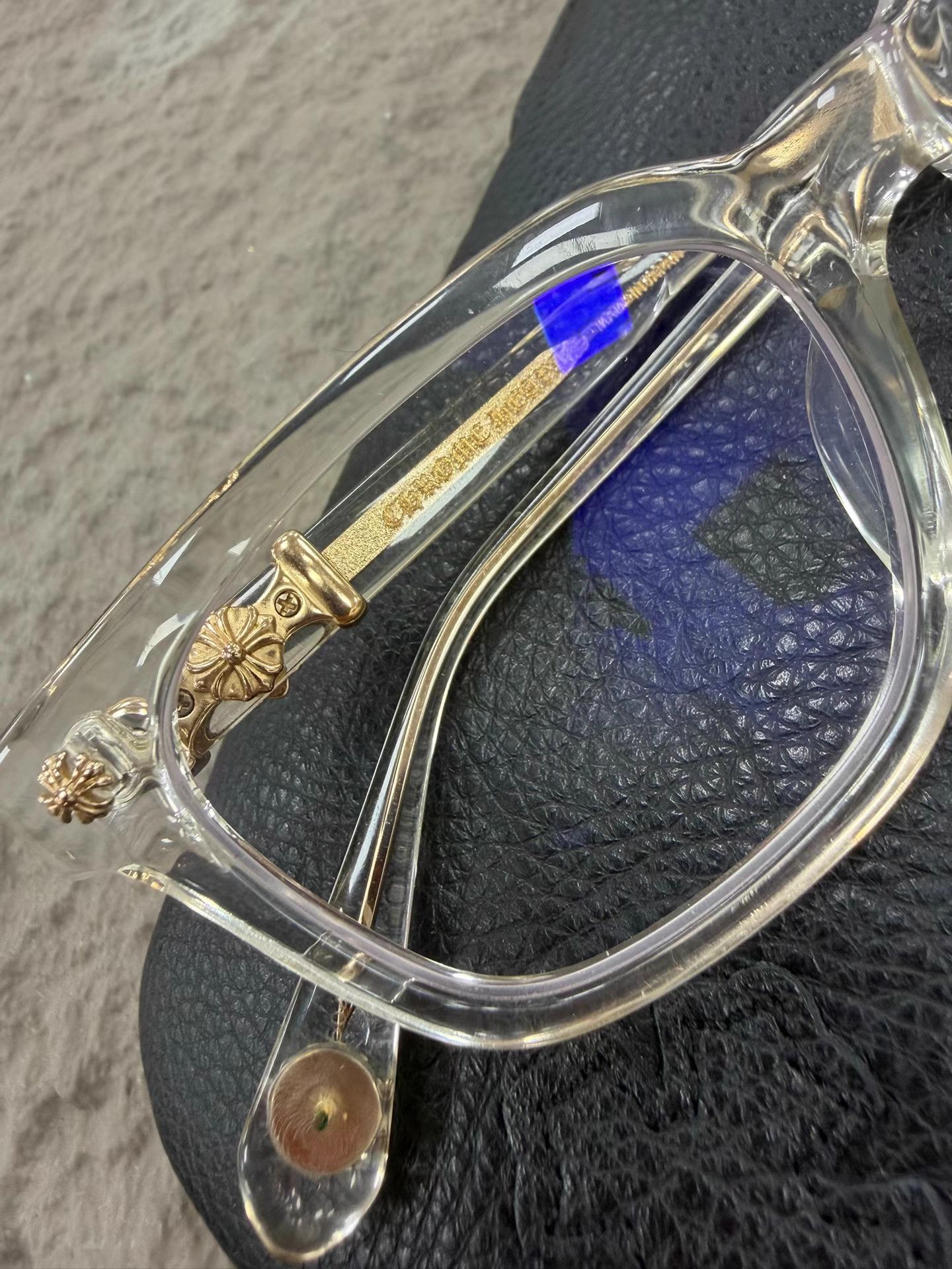 Chrome Hearts Chrome Hearts Gold Cross Clear Glasses CH Size ONE SIZE - 3 Thumbnail