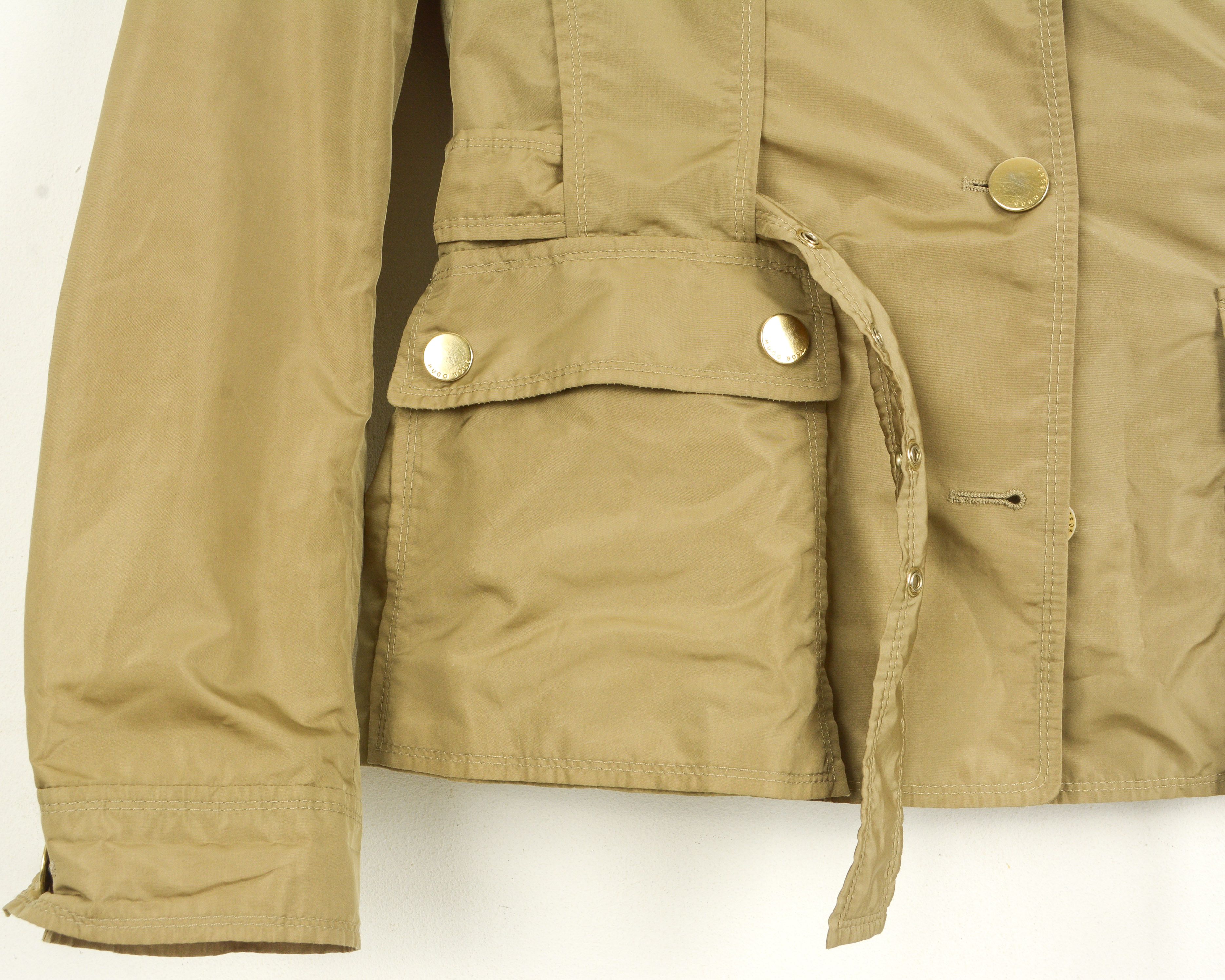 Hugo Boss Women S Coat Jacket Rain Trenchcoat Mac Belted Lightweight Size S / US 4 / IT 40 - 3 Thumbnail