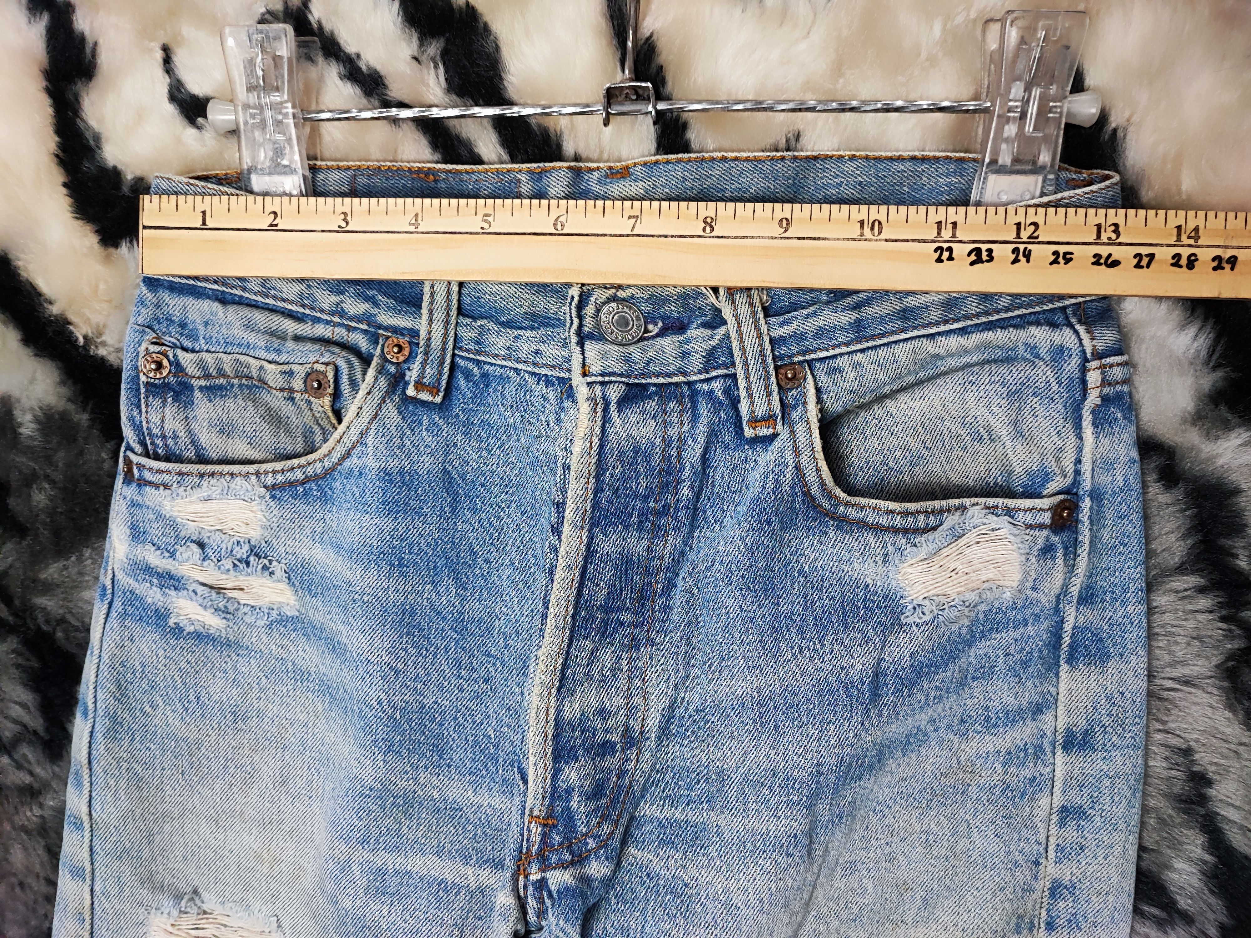 Levi's Vintage 80s Levis 501 0115 Sun Faded Jeans Size US 26 / EU 42 - 3 Thumbnail