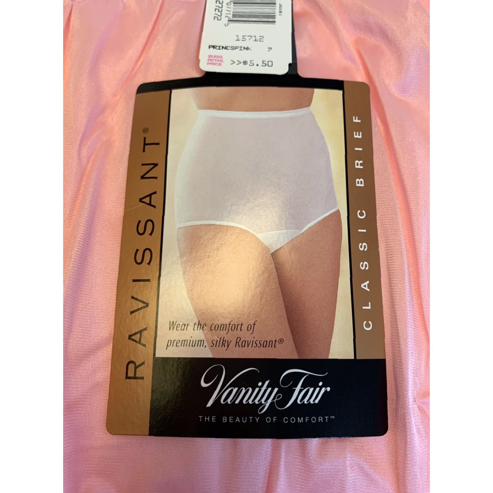 Vintage VINTAGE Vanity Fair Full Panties 7 Pink Silky Nylon NEW NOS Ravissant Classic Ravissant Panties Pink Nylon Size 28" / US 6 / IT 42 - 4 Thumbnail
