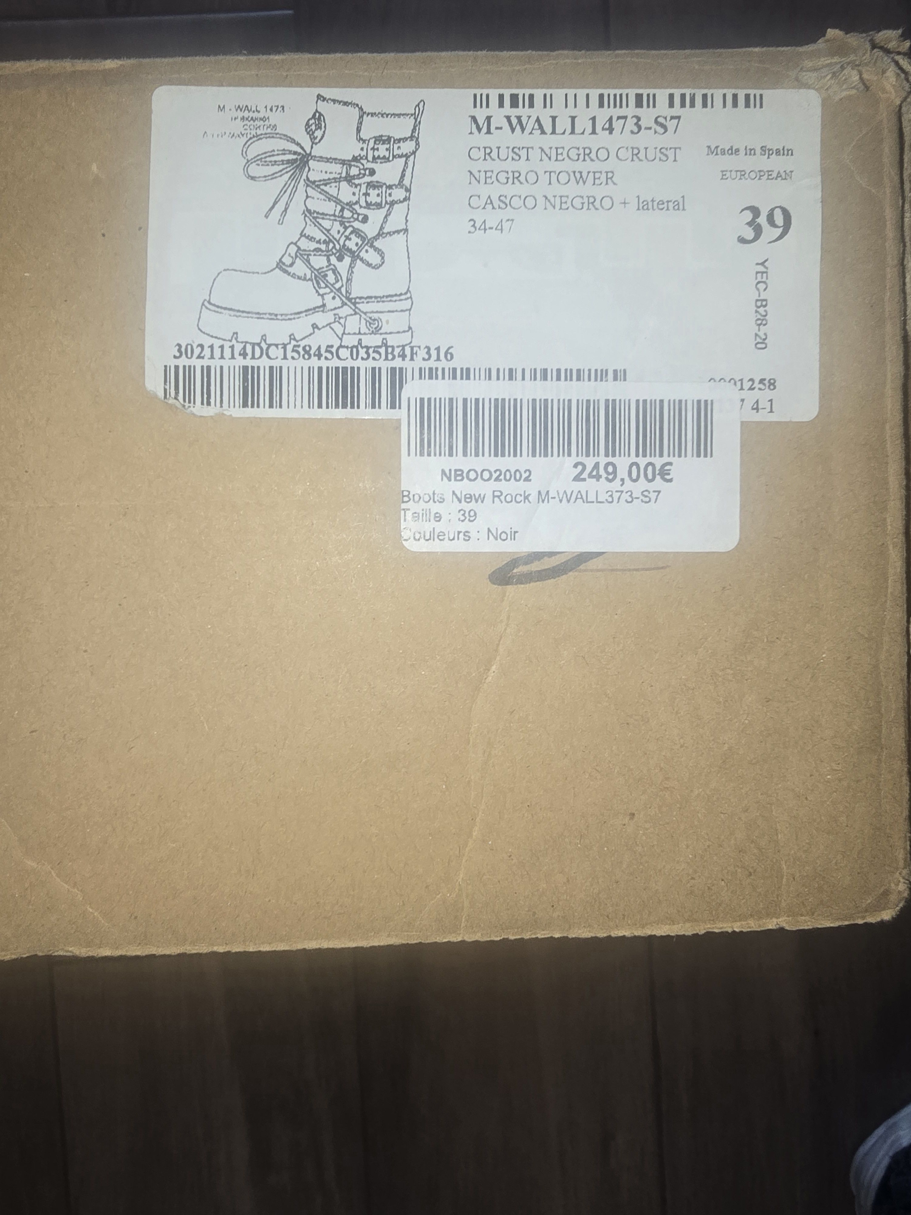 New Rock (BRAND NEW) New Rock High Boots M-WALL1473-S7 Size US 6.5 / EU 39-40 - 2 Thumbnail